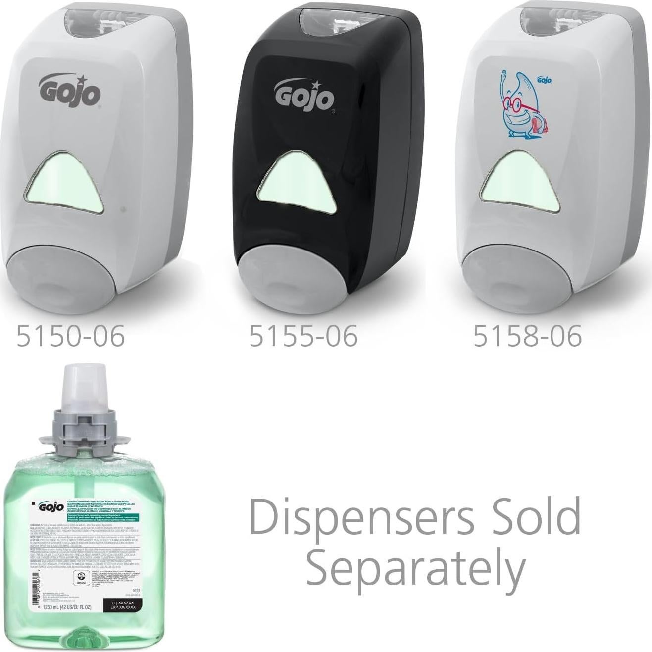 Jabón Espumoso GOJO 1250 mL Melón de Pepino Paquete de 4