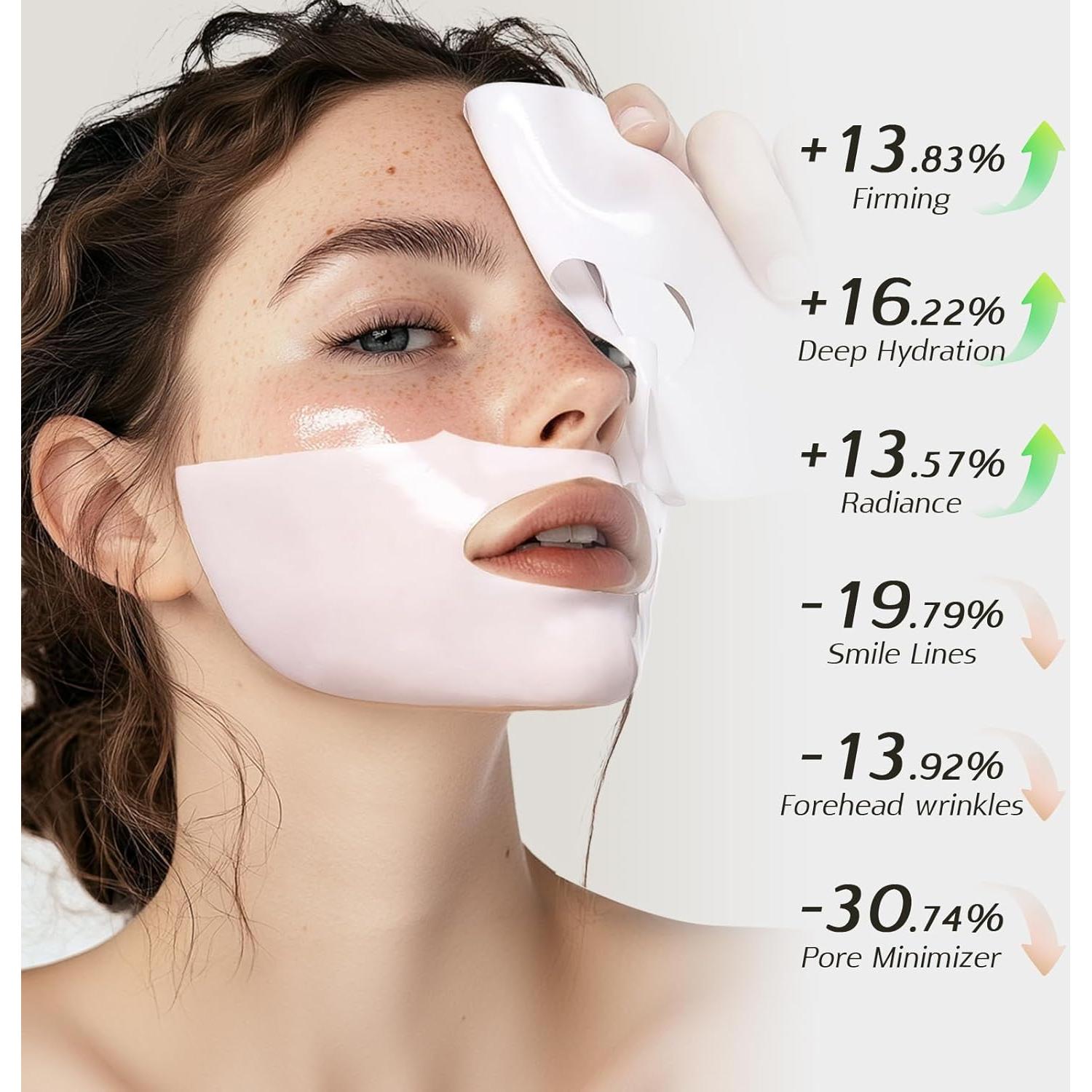 Mascarilla Facial de Colágeno Bio con 9 Péptidos - Hidratante