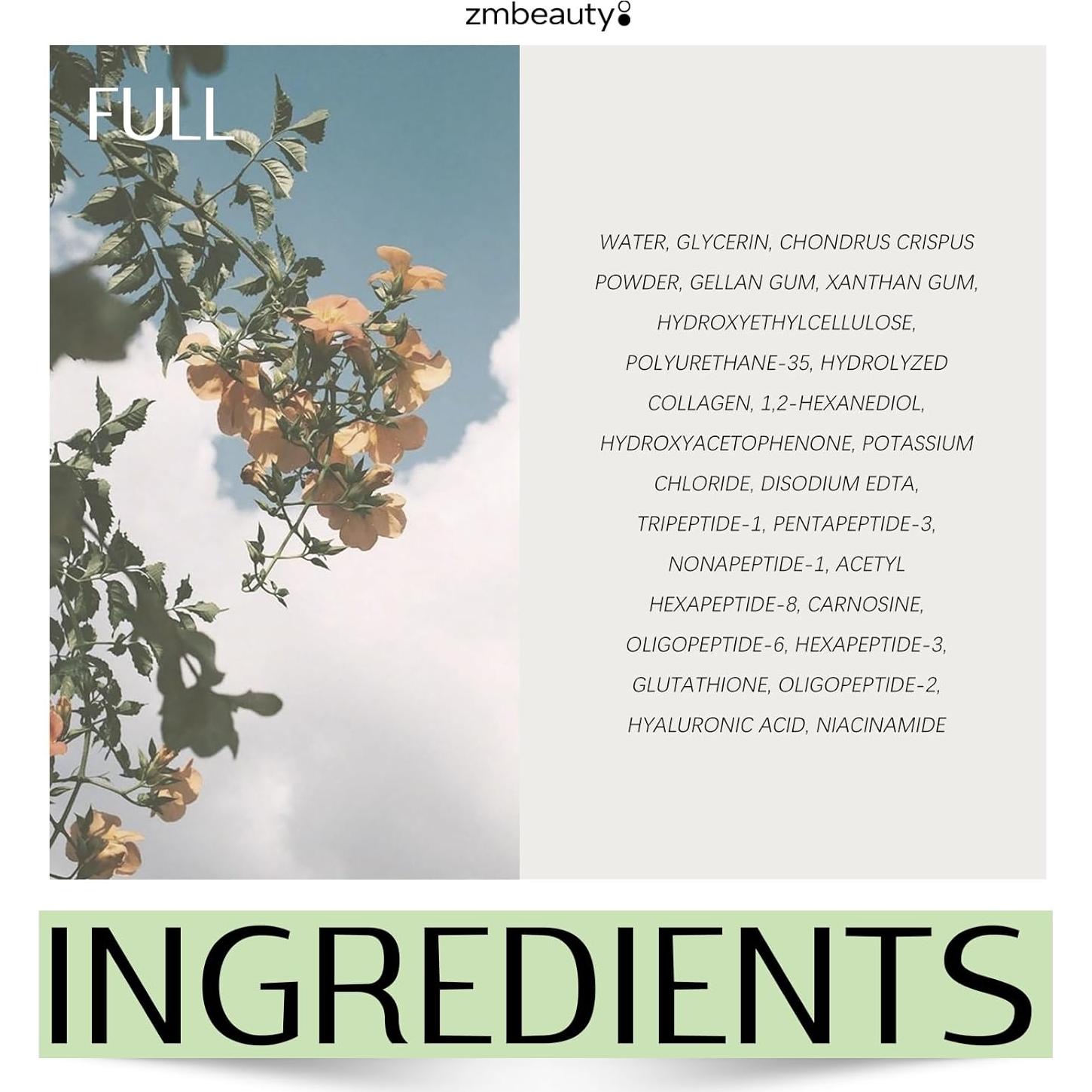 Mascarilla Facial de Colágeno Bio con 9 Péptidos - Hidratante