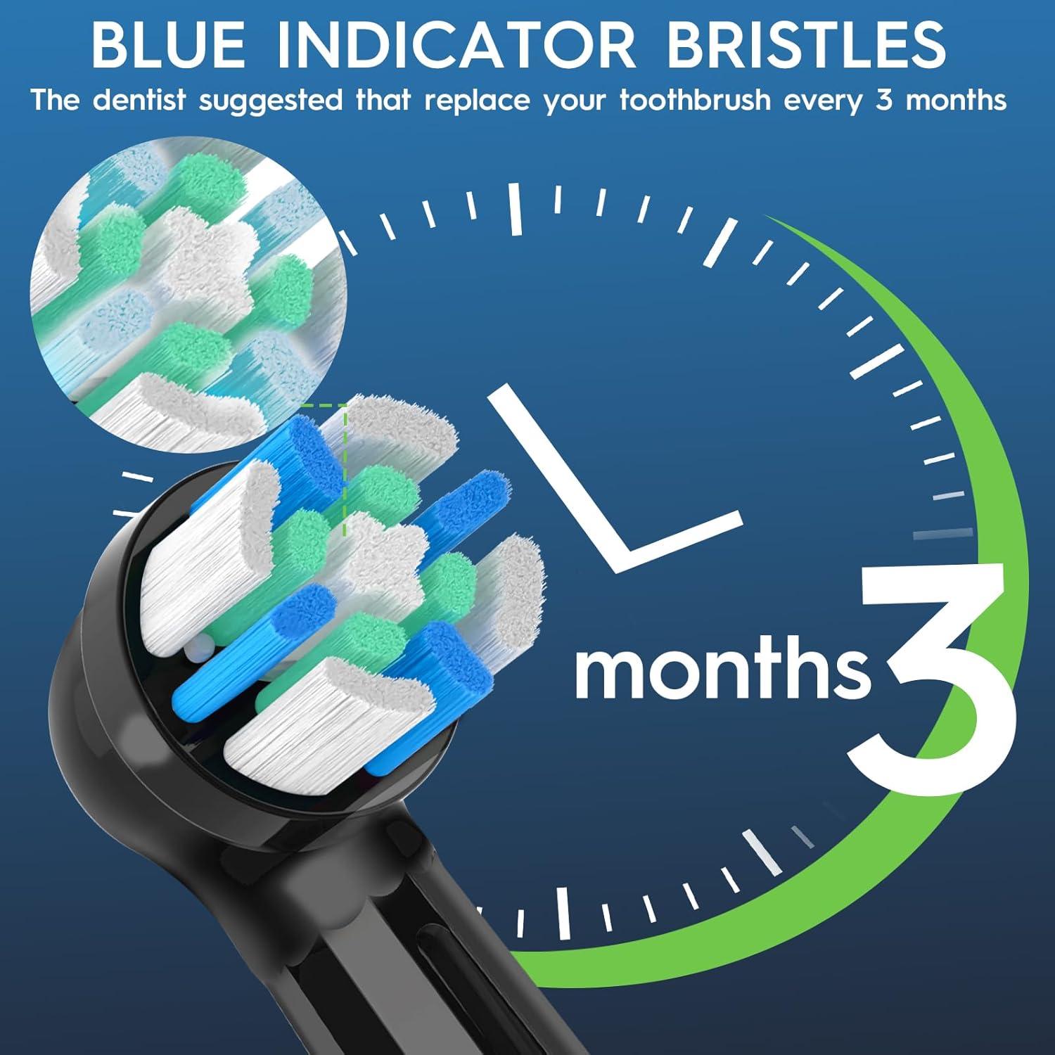 8 Cabezas de Reemplazo Scotzel para Cepillo Oral B IO - Negro