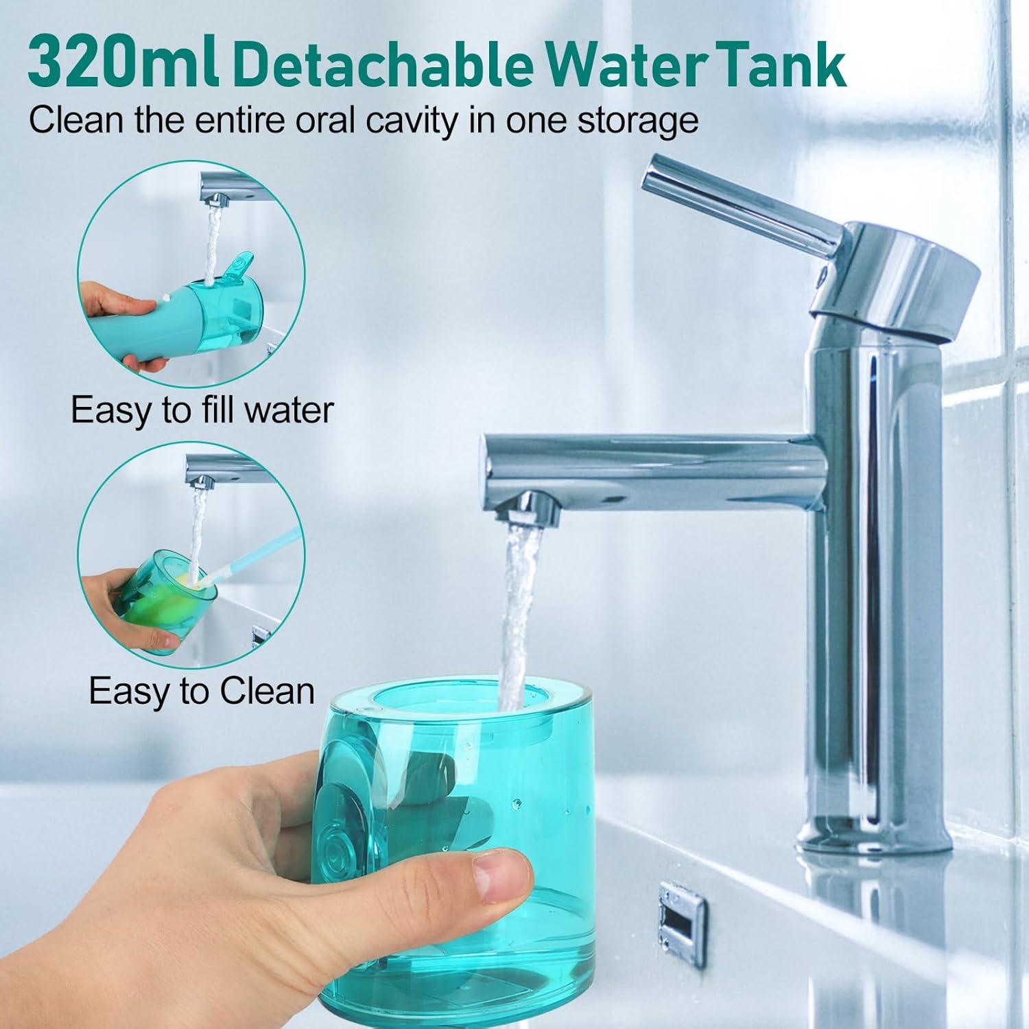 Irrigador Dental Inalámbrico Grinest FL-V28 Verde 7 Modos 320ml