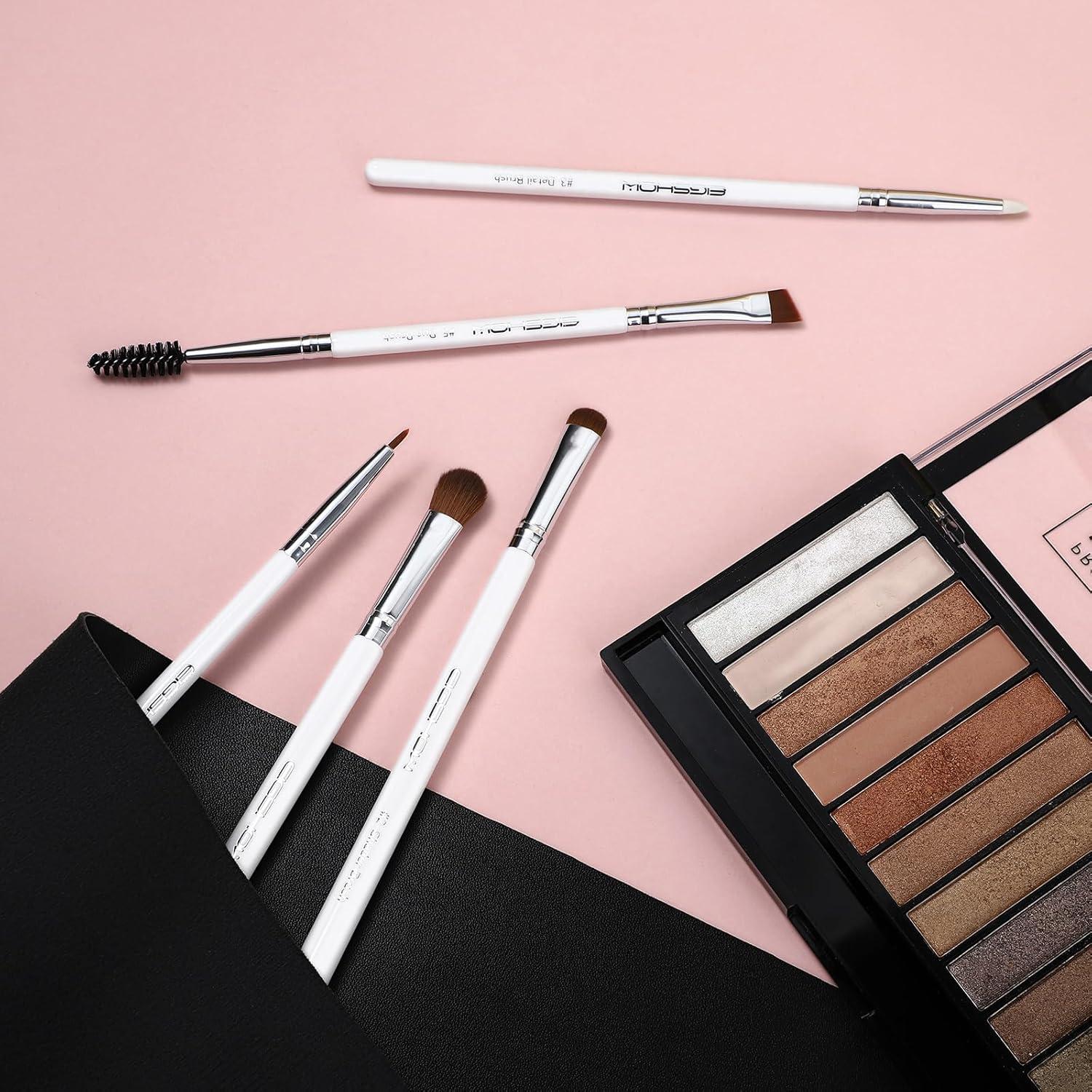 Juego de Brochas para Ojos EIGSHOW 5 Piezas Veganas Blanco