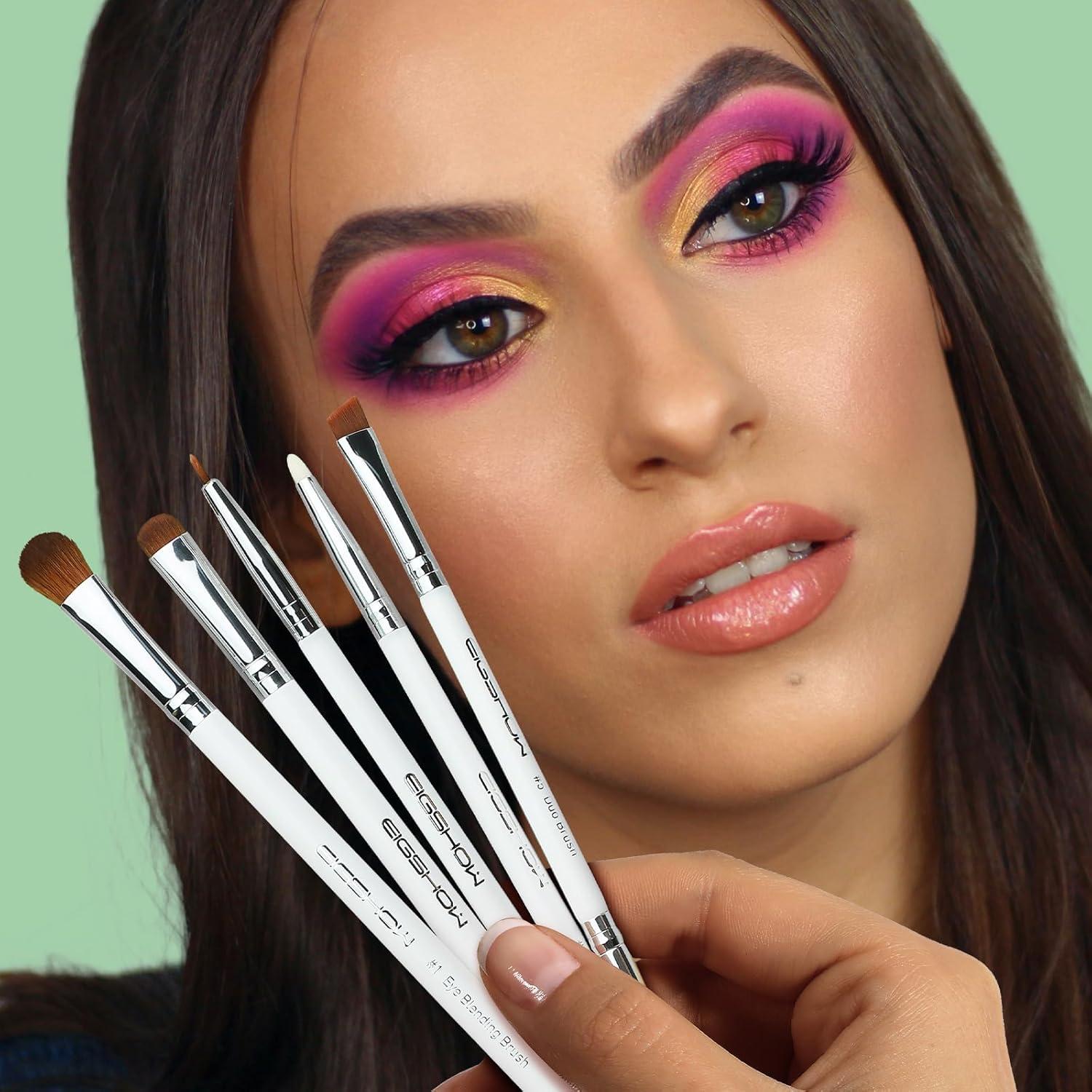 Juego de Brochas para Ojos EIGSHOW 5 Piezas Veganas Blanco