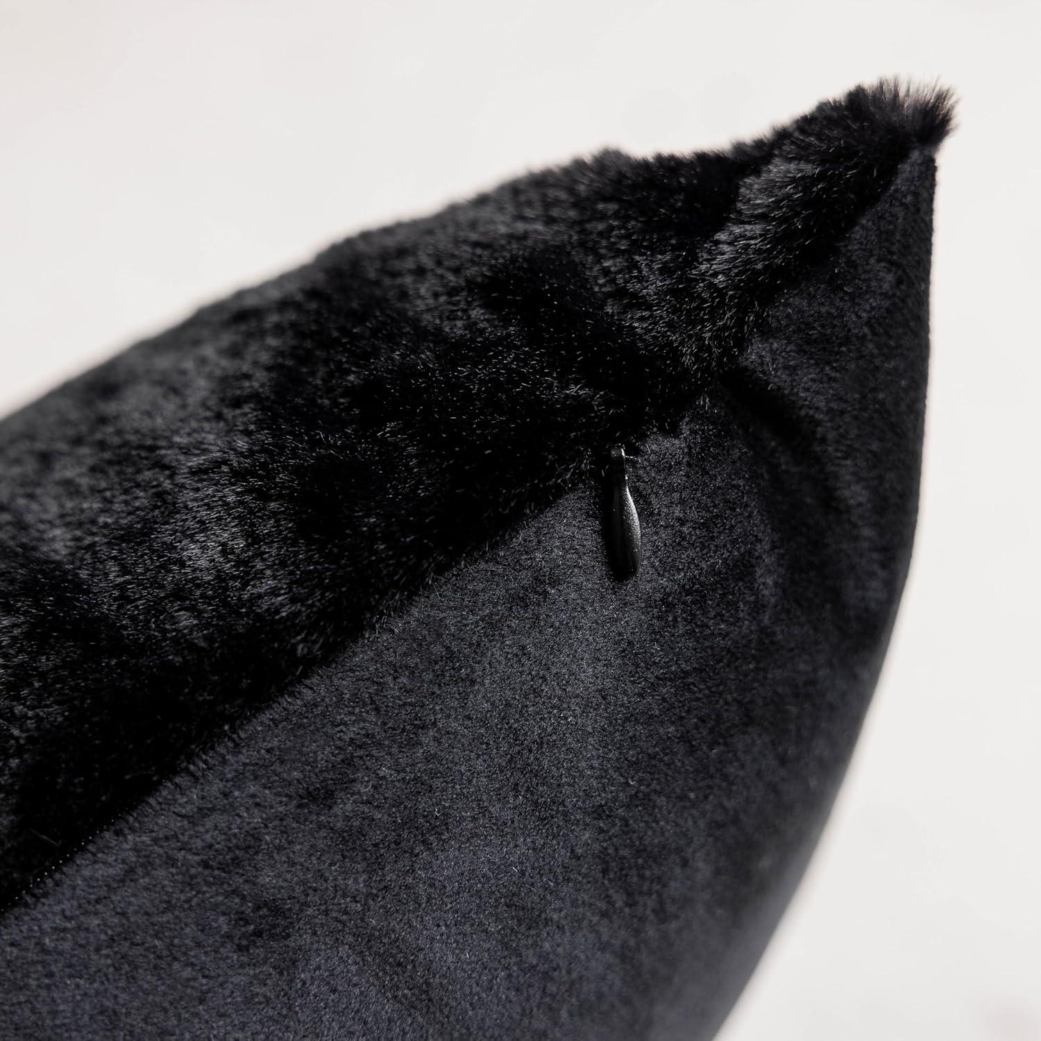 Fundas de Almohada Decorativas Demetex 45x45 cm Suave Negro