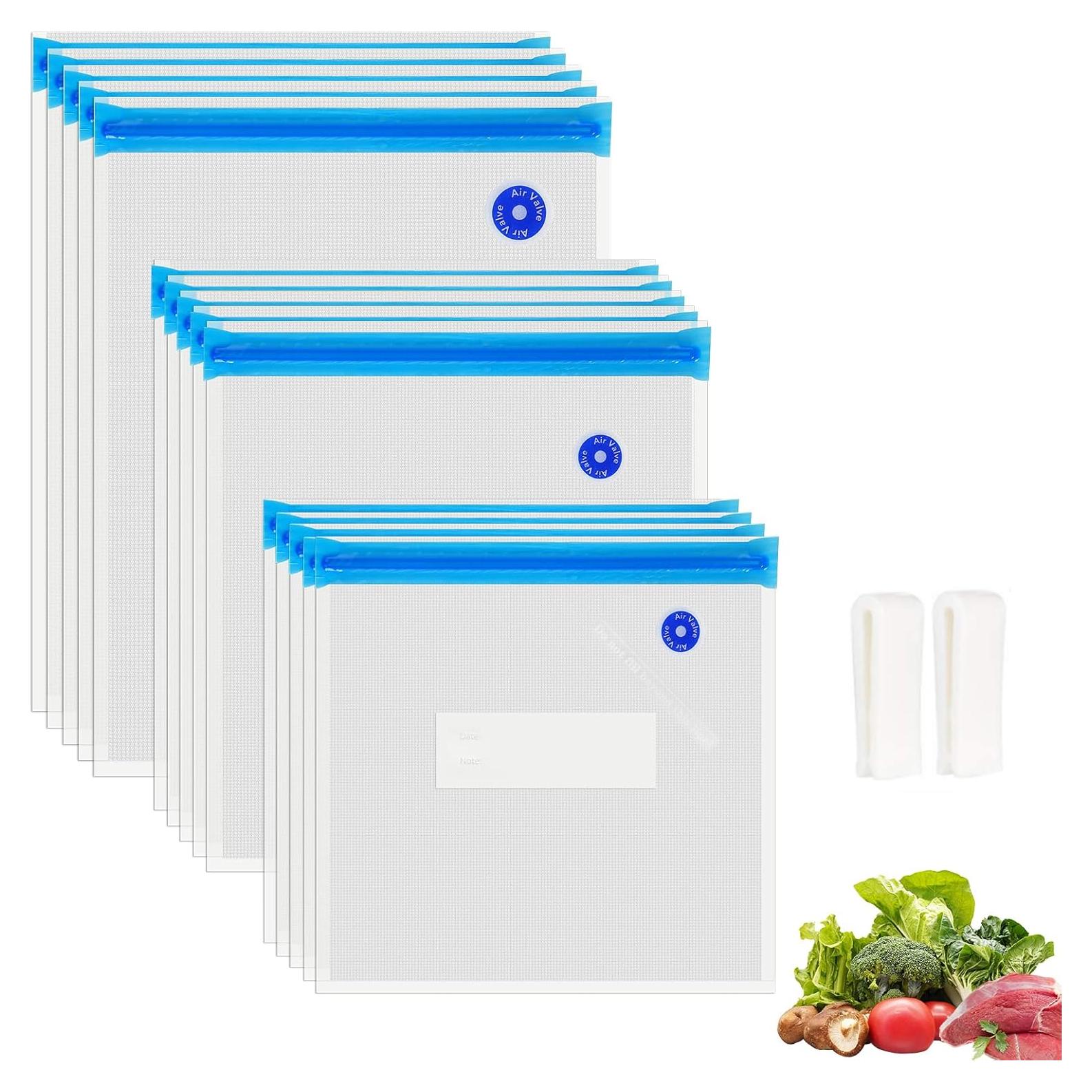 O2frepak 15 Bolsas Sous Vide Reutilizables Sin BPA 3 Tamaños