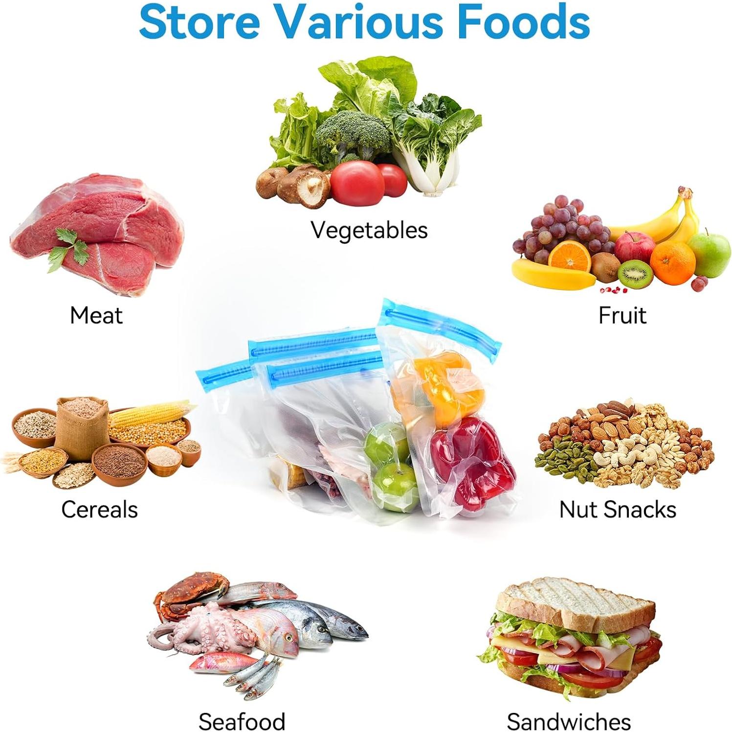 O2frepak 15 Bolsas Sous Vide Reutilizables Sin BPA 3 Tamaños