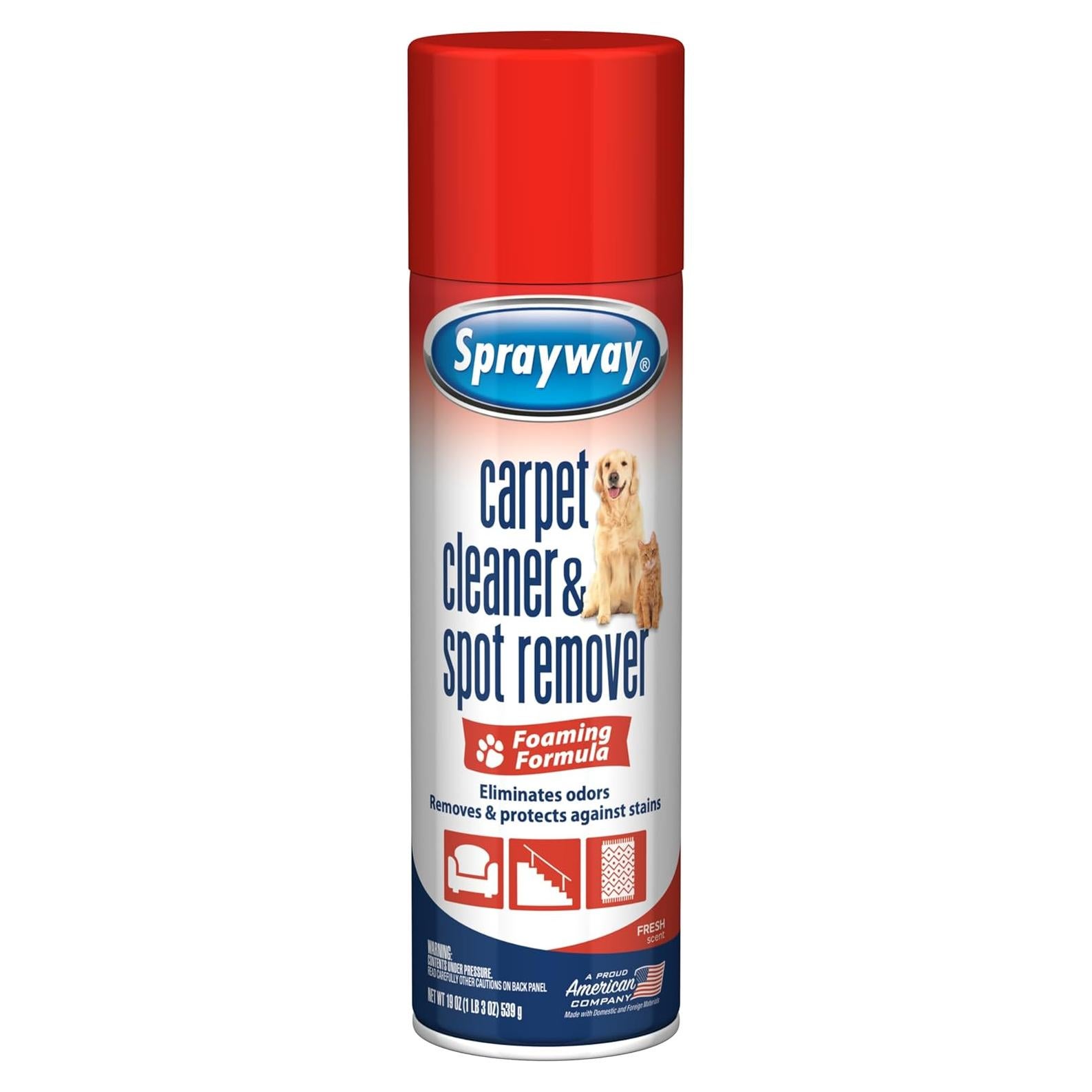 Limpiador de Alfombras Sprayway 537g para Mascotas - Elimina Manchas y Olores