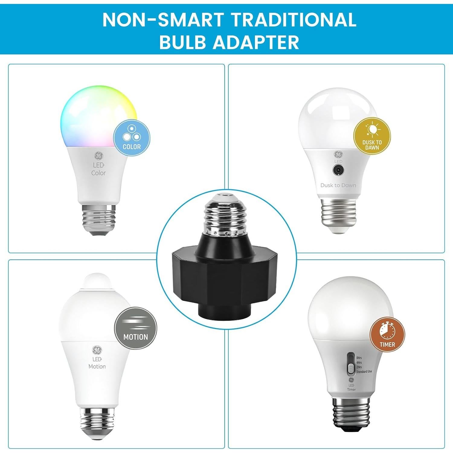 Adaptador E26 a Toma de Corriente AC Rreslicam 300W