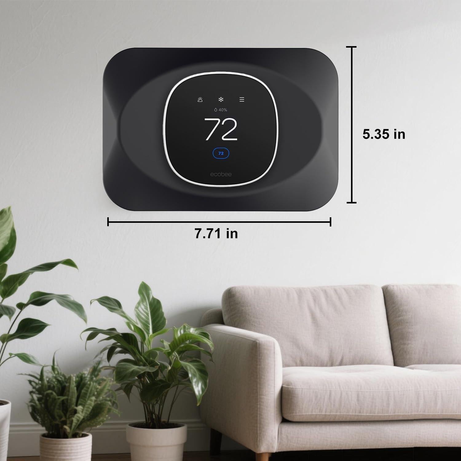 Cubierta de Placa de Pared BAOKZZOM para Ecobee 2025 - Negro