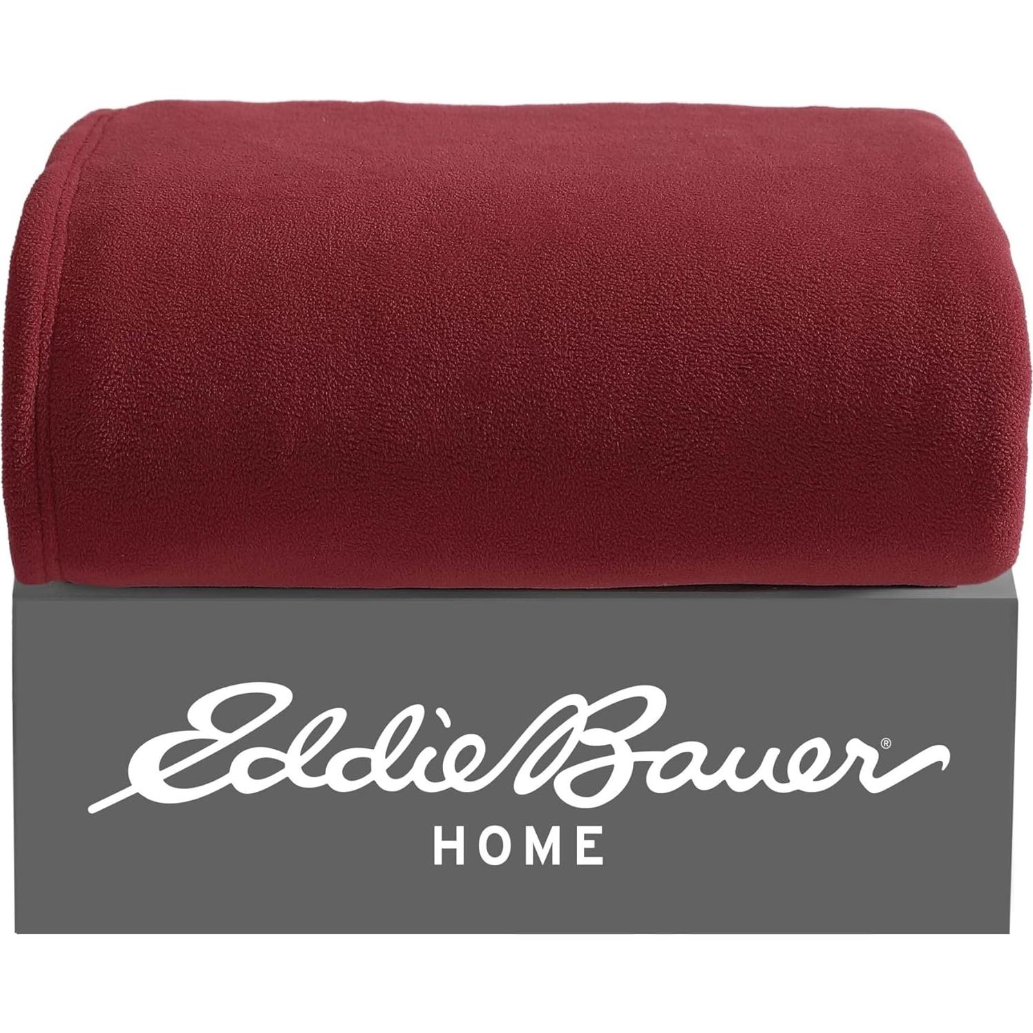 Manta Reversible Eddie Bauer Ultra-Plush 152x127 cm Rojo/Niebla