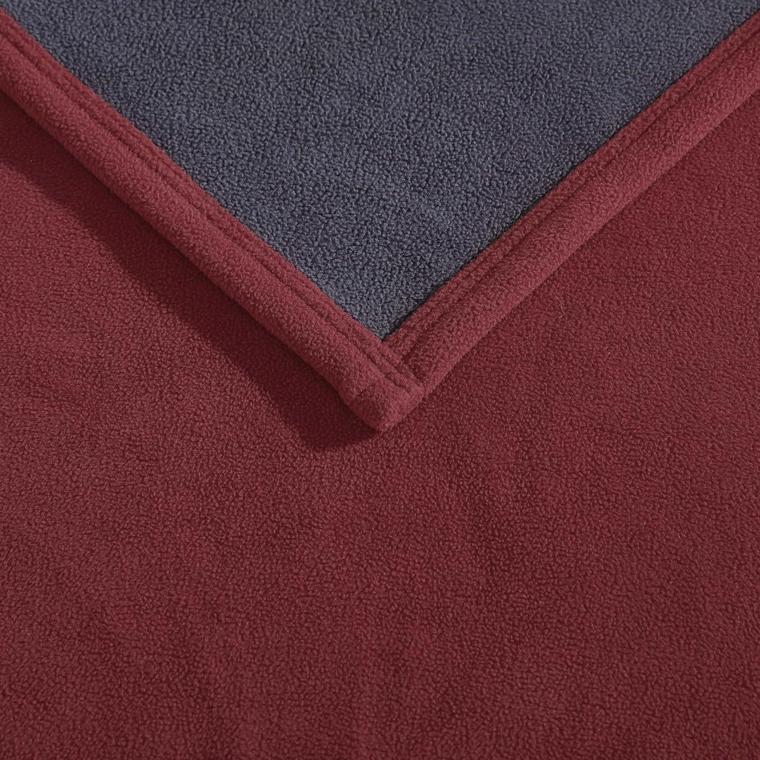 Manta Reversible Eddie Bauer Ultra-Plush 152x127 cm Rojo/Niebla