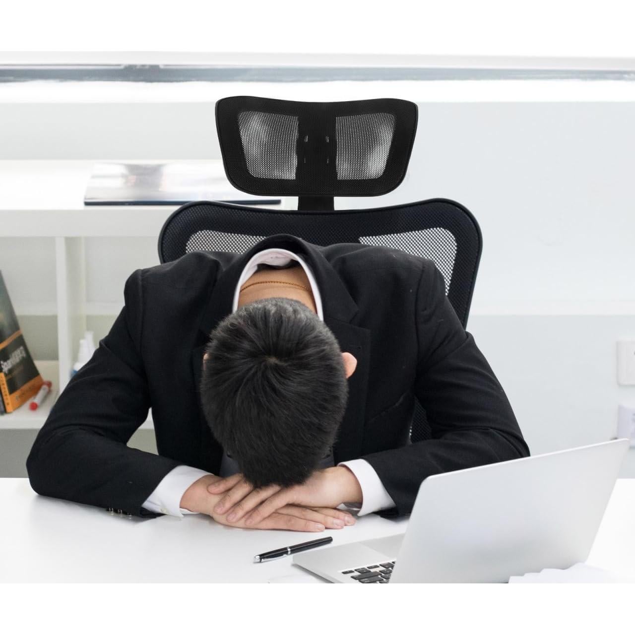 Reposacabezas ajustable Tofficu para silla de oficina negro