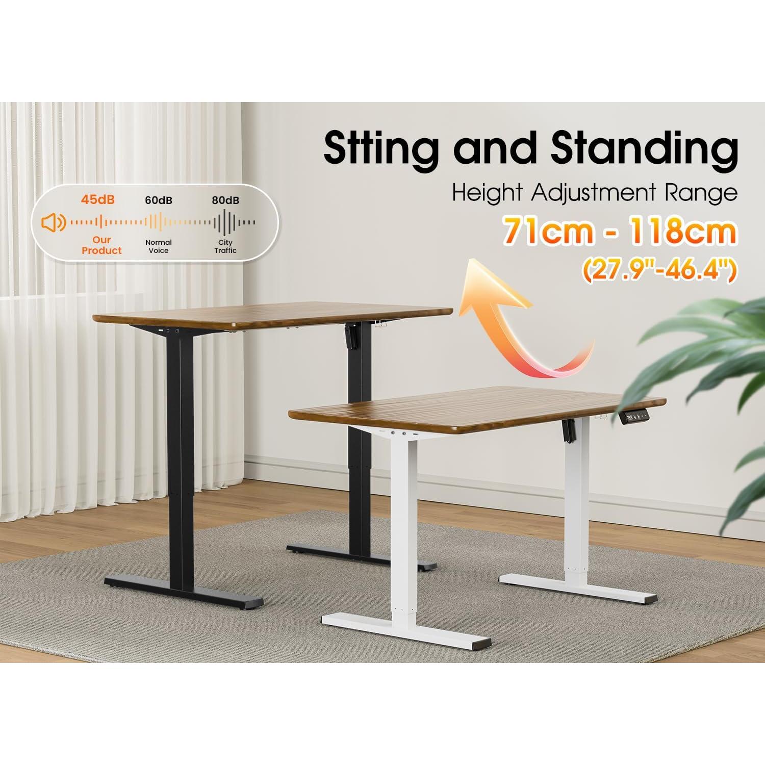 Marco de Escritorio Elevable Eléctrico Xyndyx Negro 1 Motor