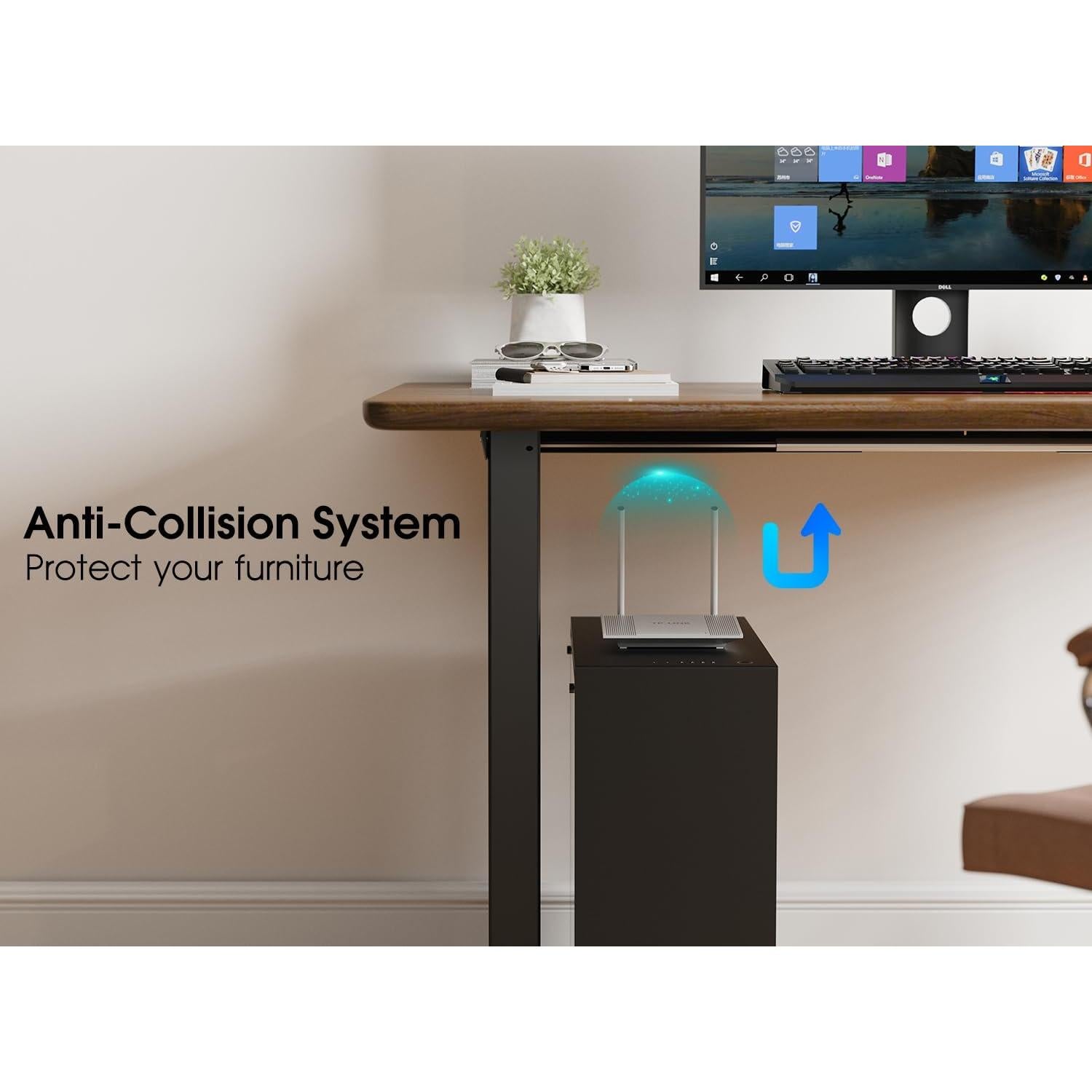 Marco de Escritorio Elevable Eléctrico Xyndyx Negro 1 Motor