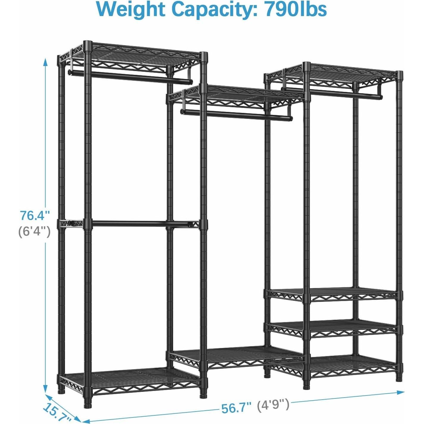Armario Portátil VIPEK V5 Mediano Negro con 8 Estantes