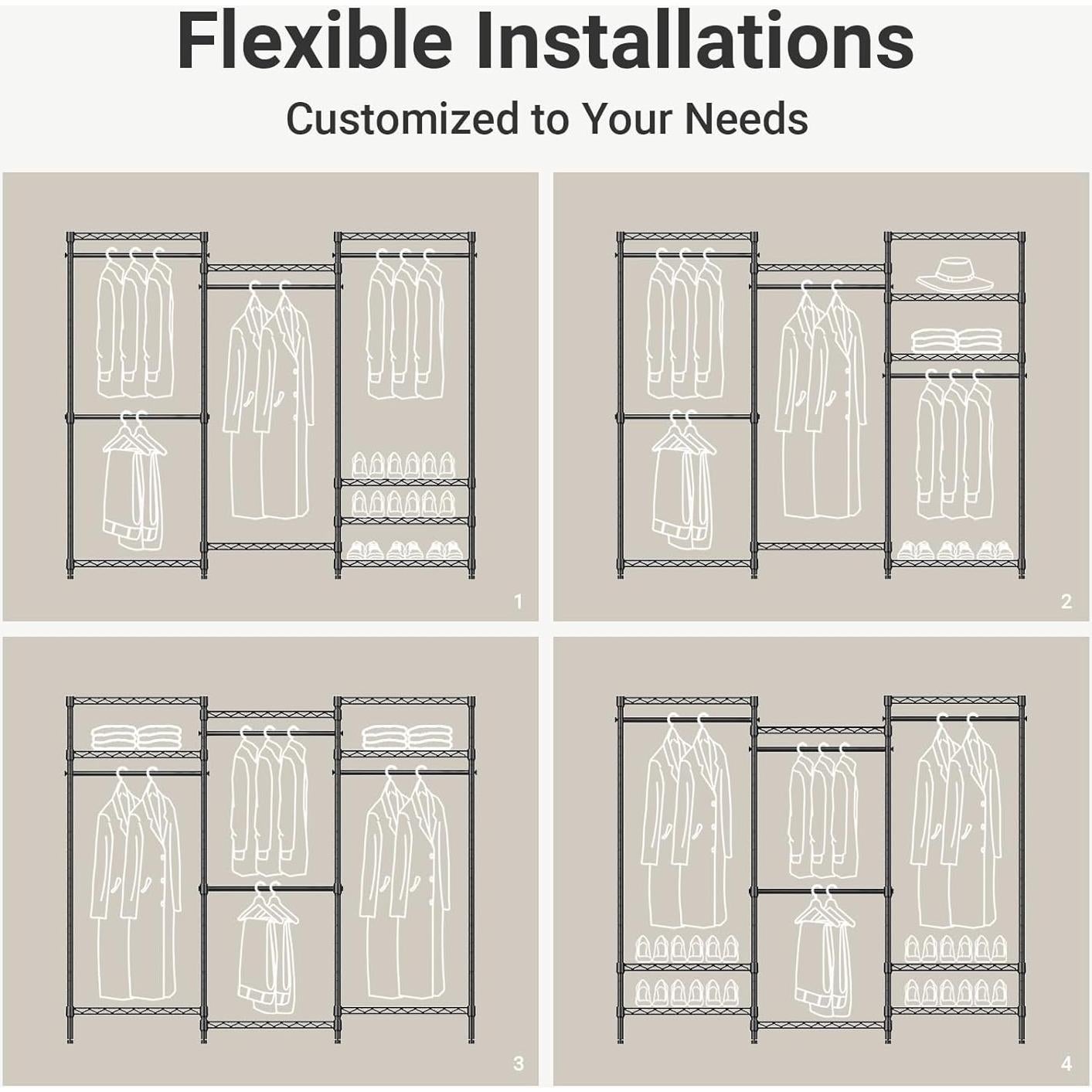 Armario Portátil VIPEK V5 Mediano Negro con 8 Estantes
