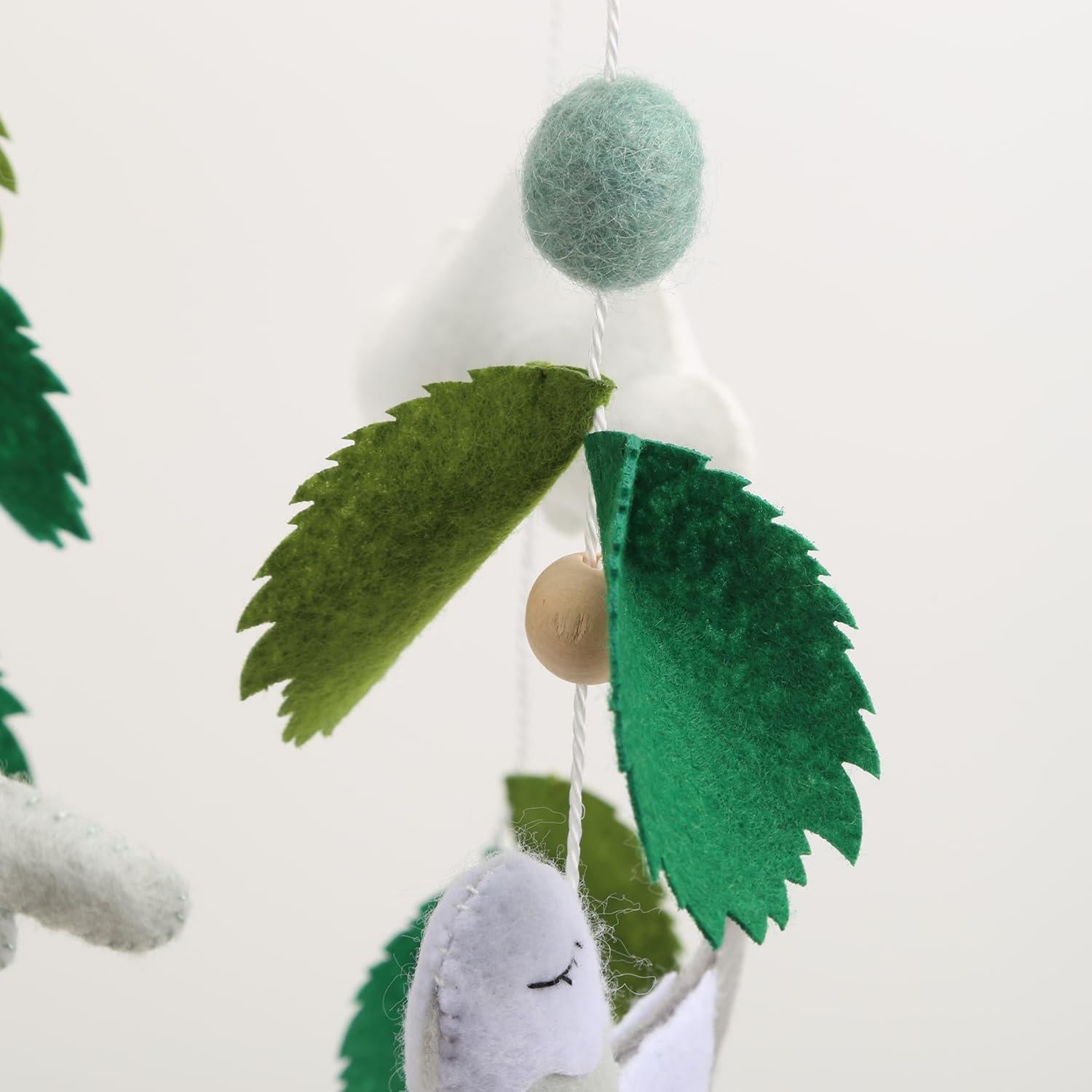 Móvil de Cuna Neutro de Pájaro - Hecho a Mano en Fieltro