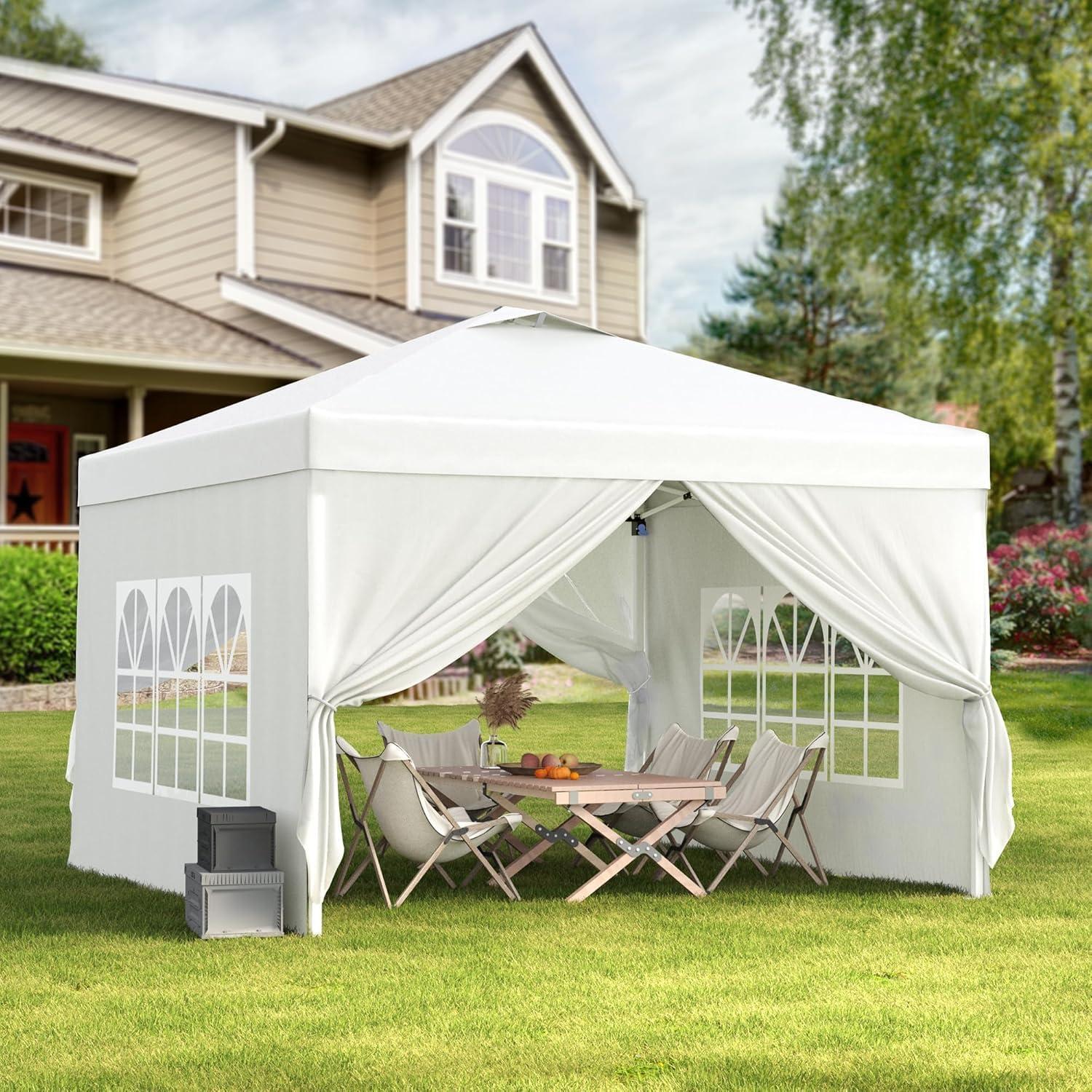 Carpa Plegable Bealife 3x3m con Paredes Removibles y Altura Ajustable