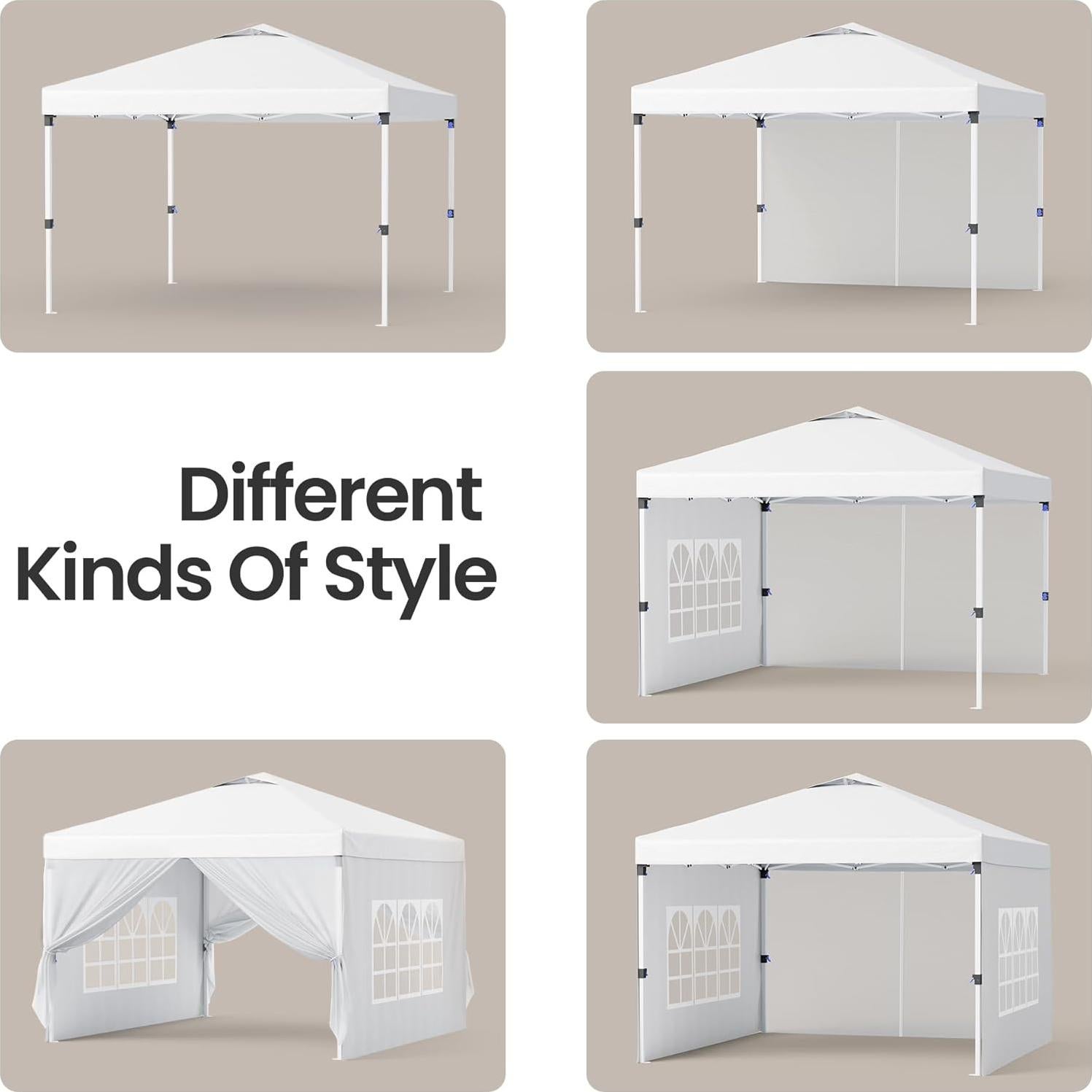 Carpa Plegable Bealife 3x3m con Paredes Removibles y Altura Ajustable