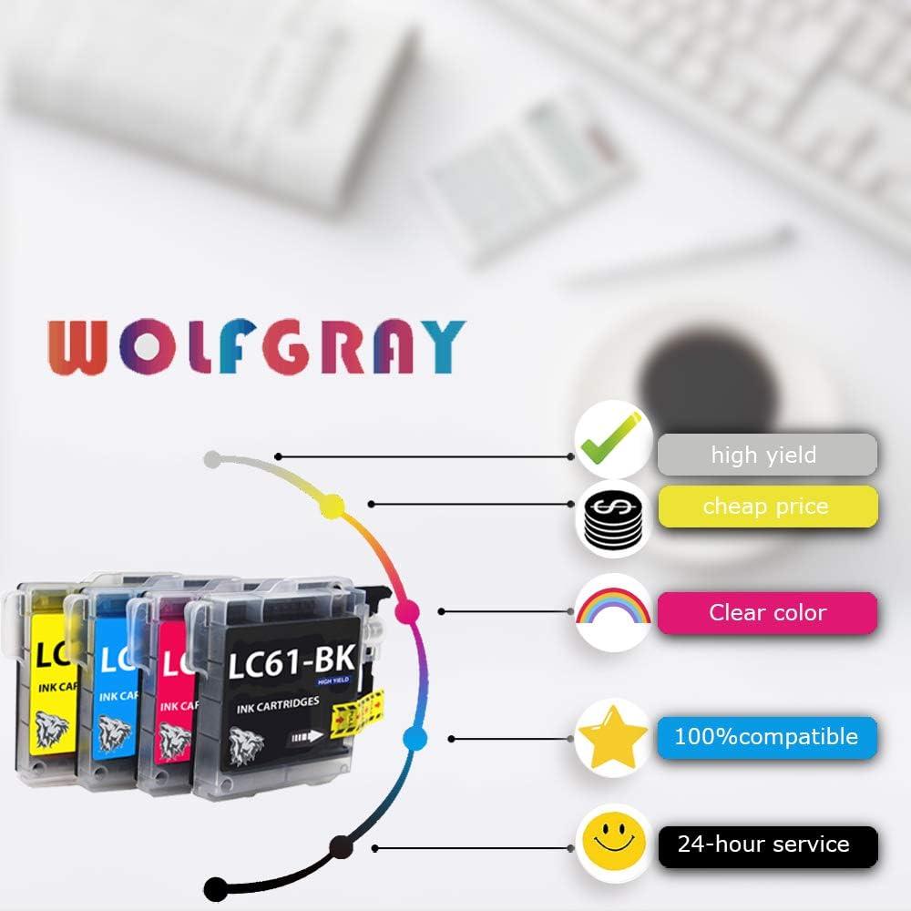 Cartuchos de tinta Wolfgray LC61 LC65 12 paquetes compatibles