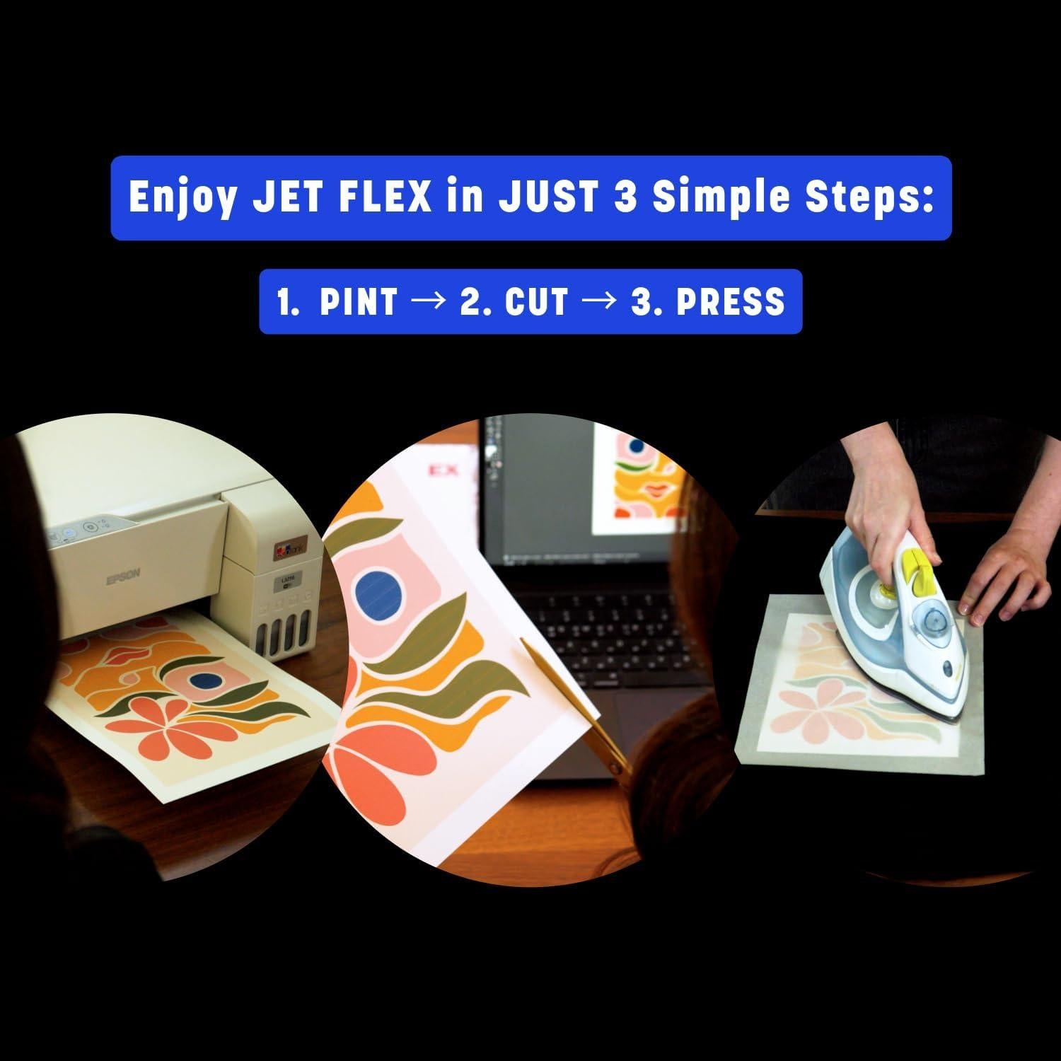 Vinilo de Transferencia Térmica MINSEO Jet Flex 10 Hojas 21.6x27.9 cm