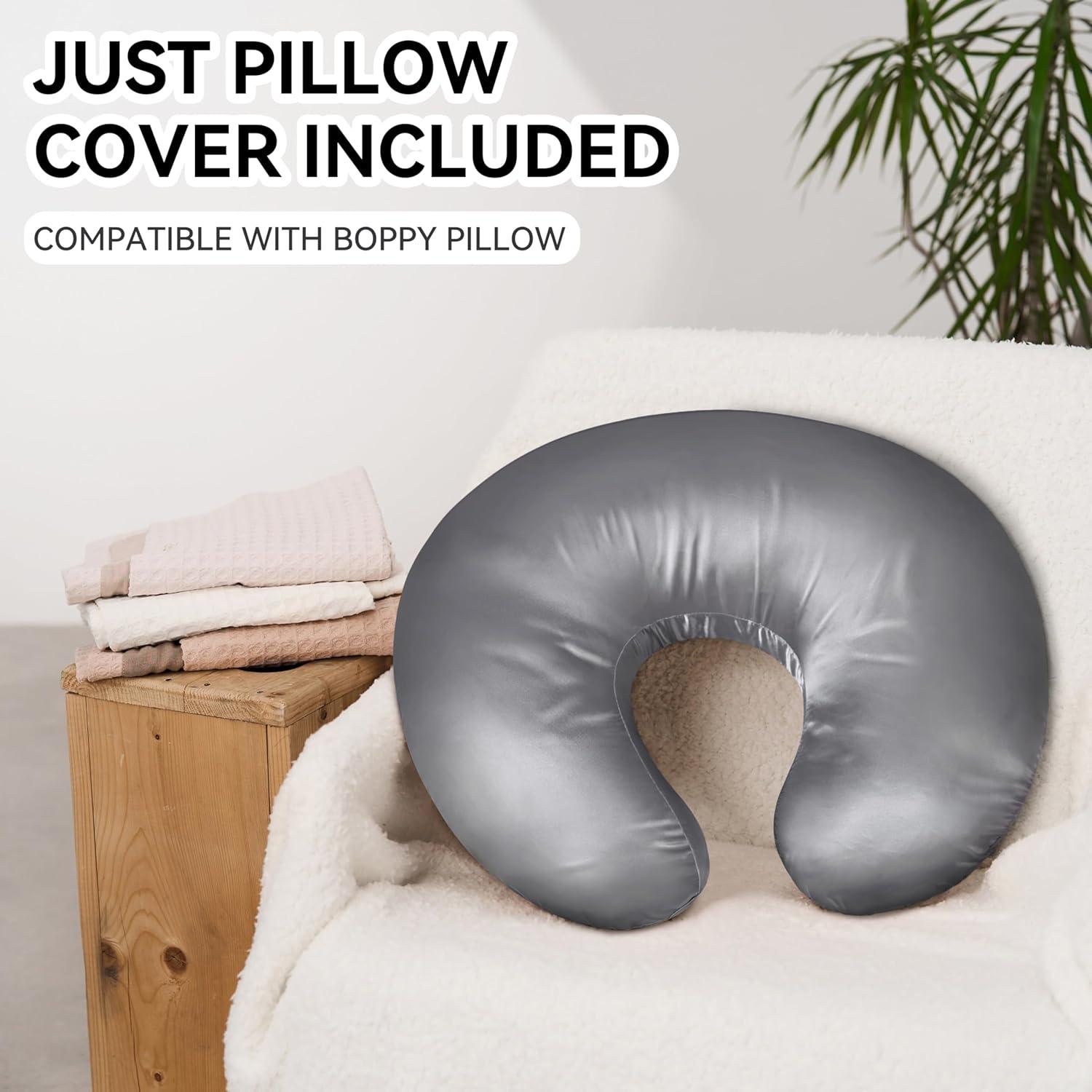 Funda de Almohada de Lactancia Pro Goleem Satin 2 Paquetes Gris