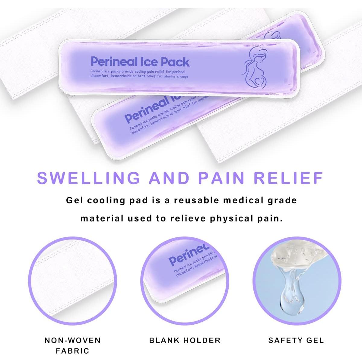 Paquetes de Hielo Perineales Reutilizables Couleurs - 2 Almohadillas + 5 Mangas