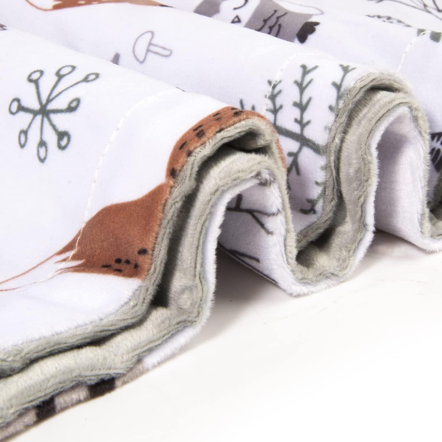 Manta para Bebés HOMRITAR Suave Minky Zorros 75 x 100 cm