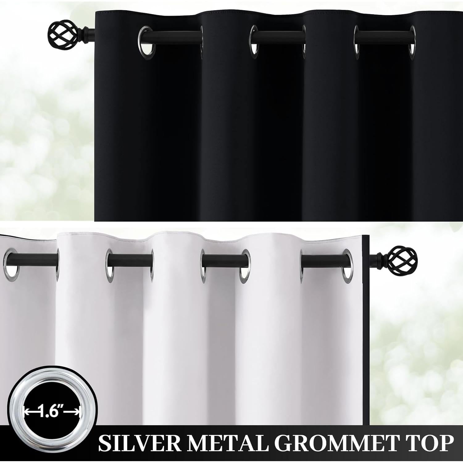 Cortinas Opacas Yakamok 40x84" (2 Piezas) Aislantes Frío Luz