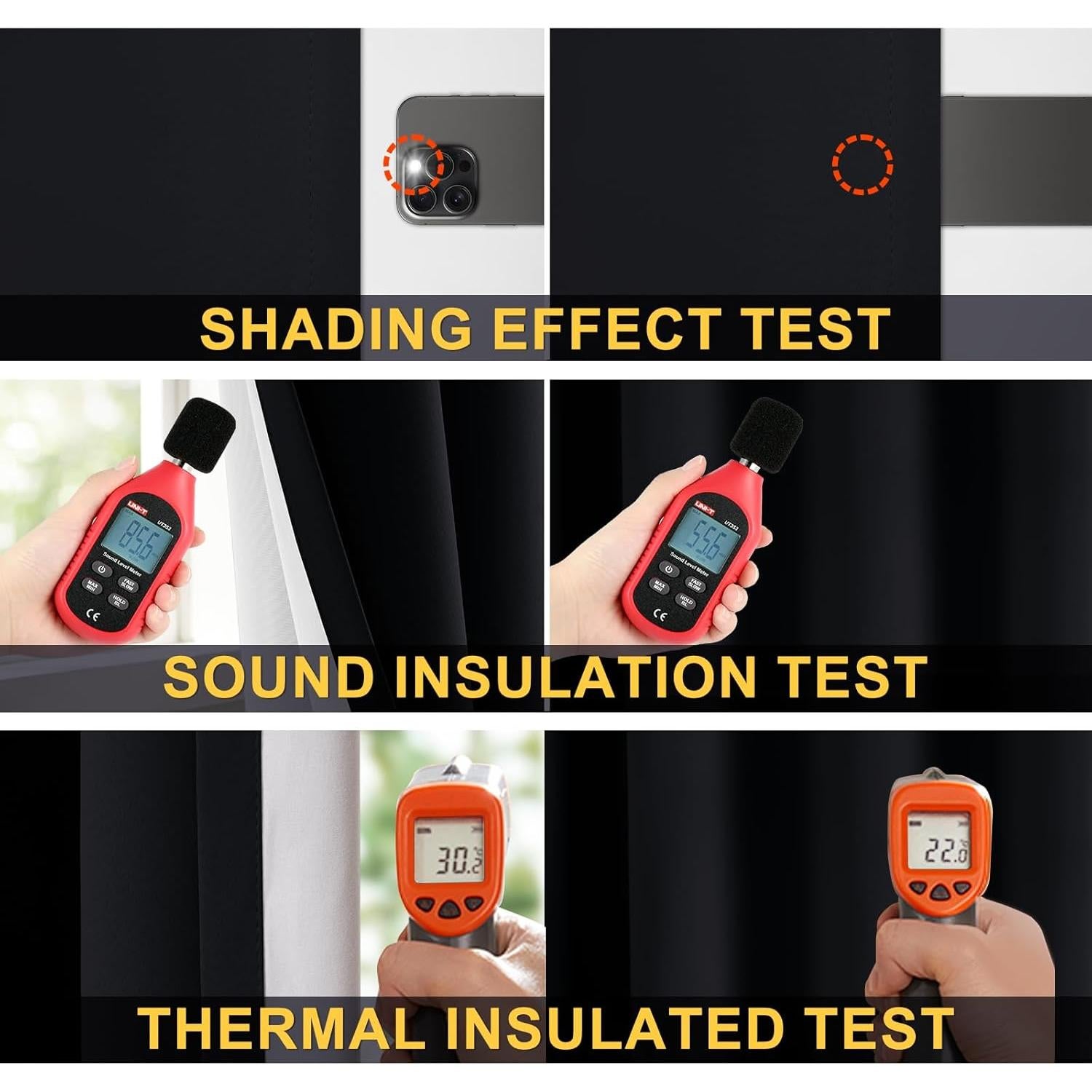 Cortinas Opacas Yakamok 40x84" (2 Piezas) Aislantes Frío Luz