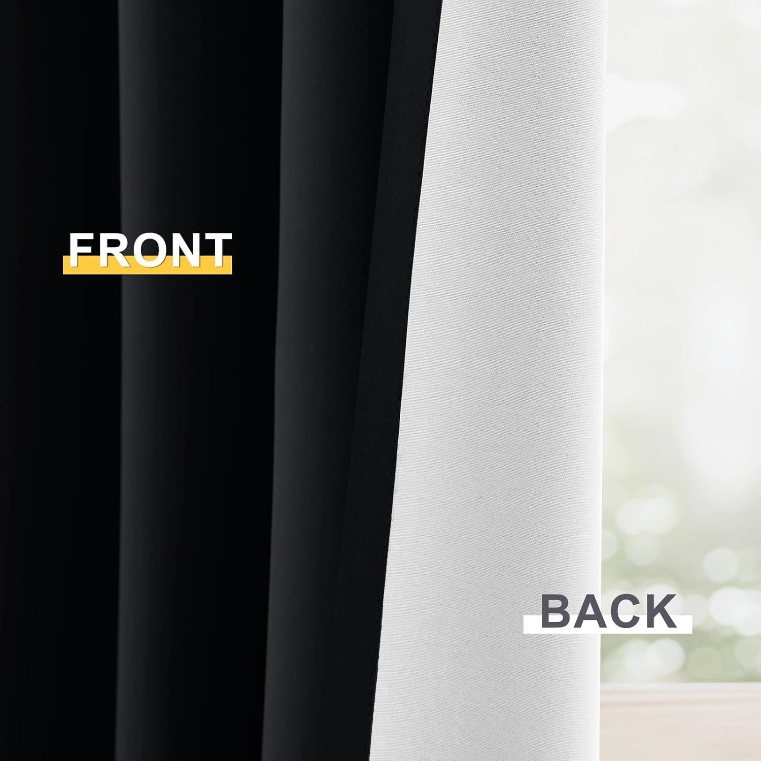Cortinas Opacas Yakamok 40x84" (2 Piezas) Aislantes Frío Luz