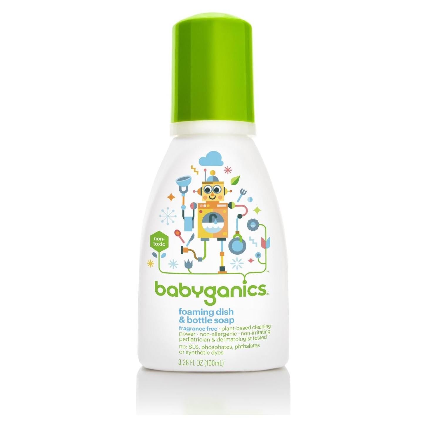 Jabón Espumoso para Platos BabyGanics 100 ml Sin Fragancia