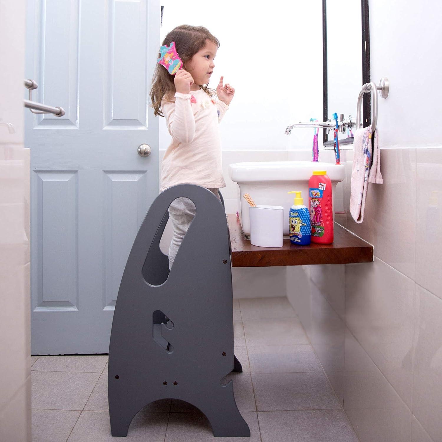 Escalera Creciente 3 en 1 Pequeños Socios para Niños - Gris Earl