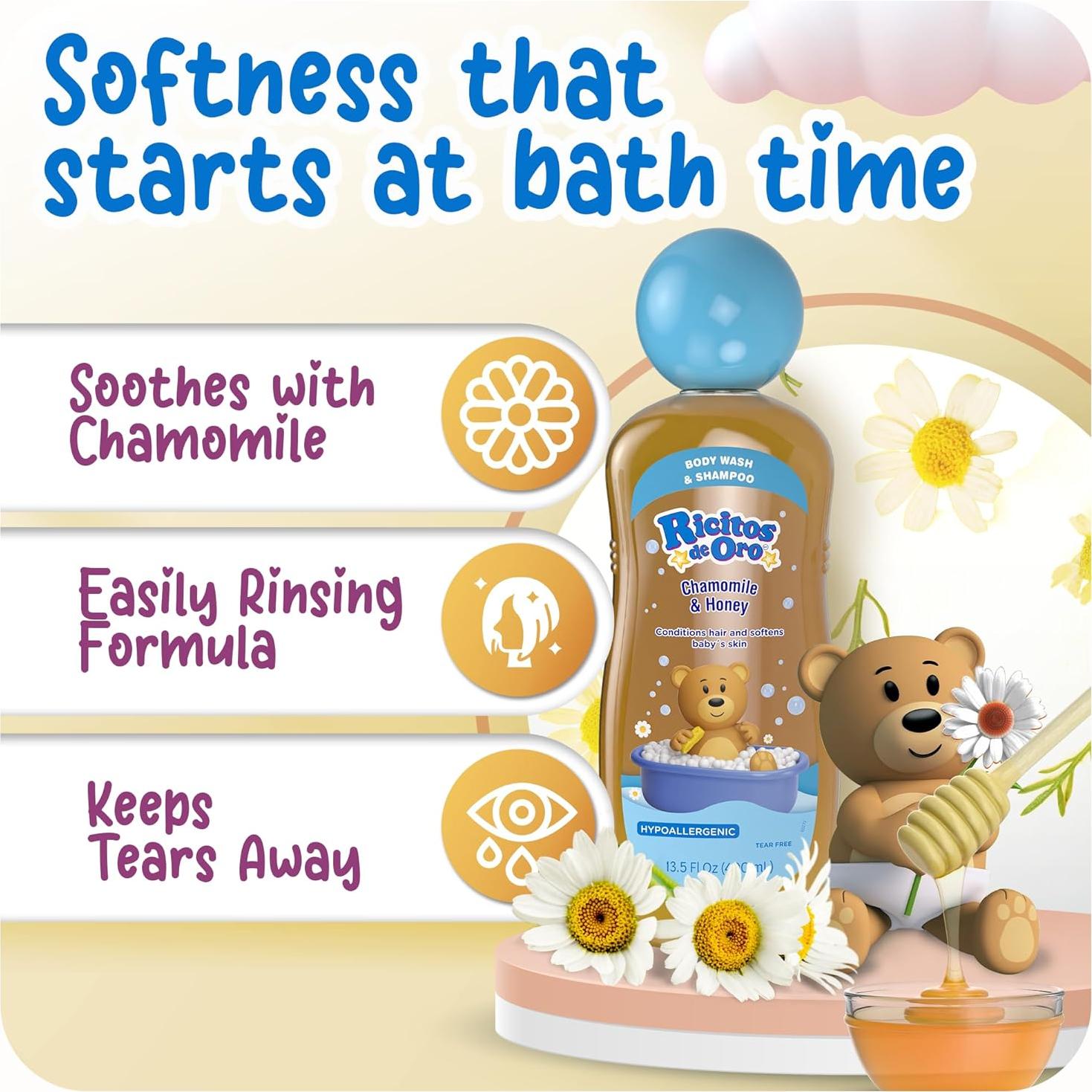 Ricitos de Oro 2 en 1 Champú y Gel de Baño 400 ml x2 - Bebés