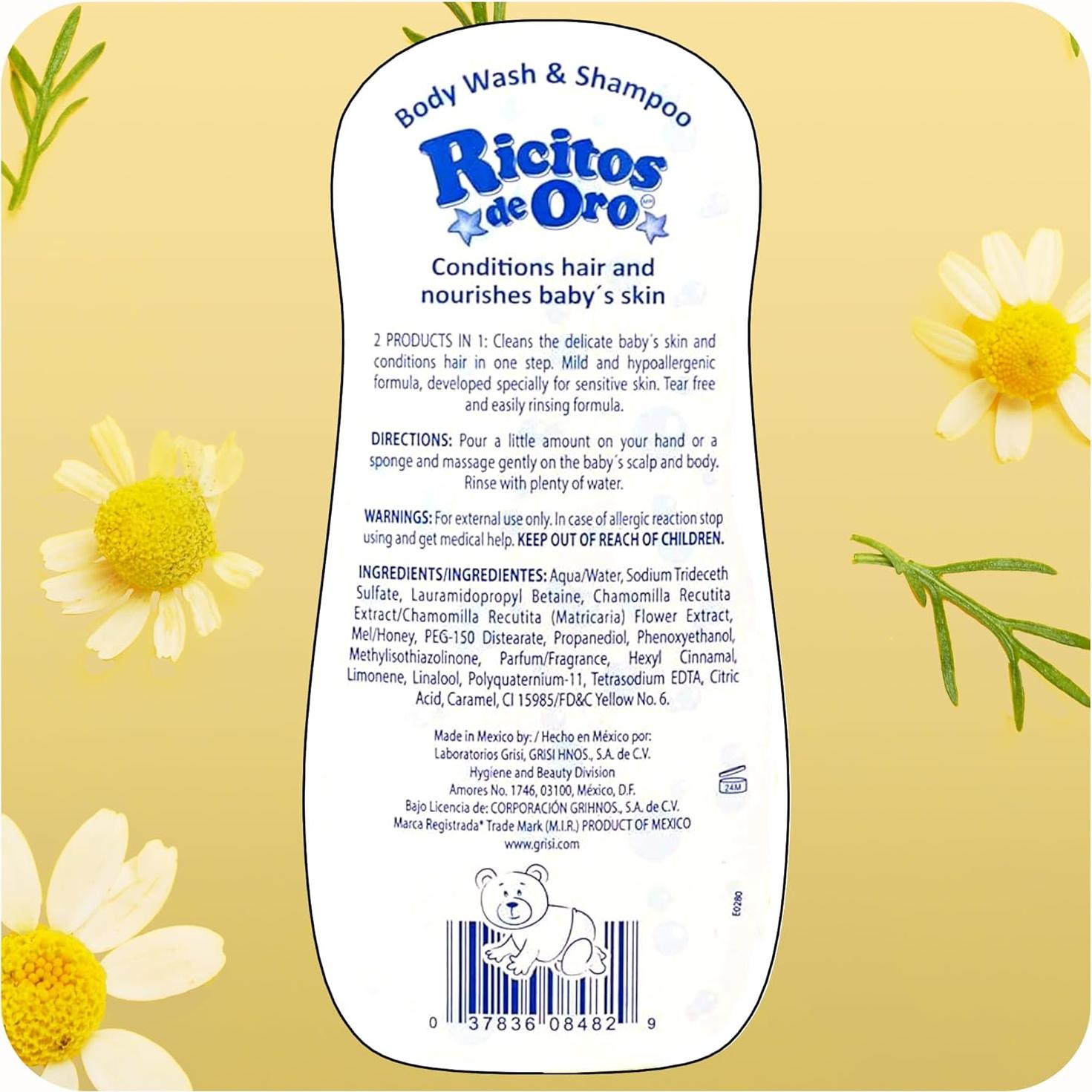 Ricitos de Oro 2 en 1 Champú y Gel de Baño 400 ml x2 - Bebés