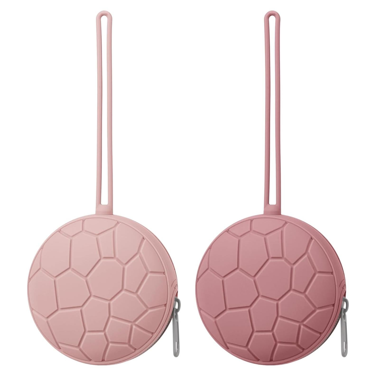 Funda de Chupete de Silicona Nothomme - 2 Paquetes Rosa Claro/Mauve