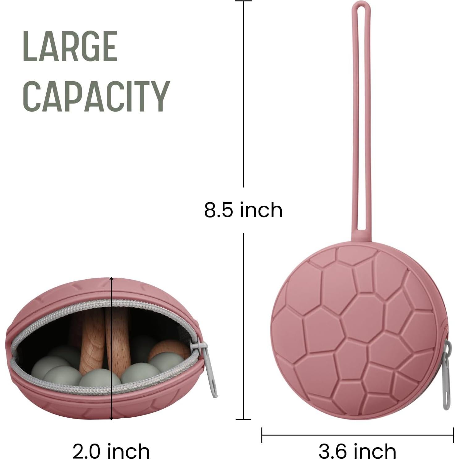 Funda de Chupete de Silicona Nothomme - 2 Paquetes Rosa Claro/Mauve