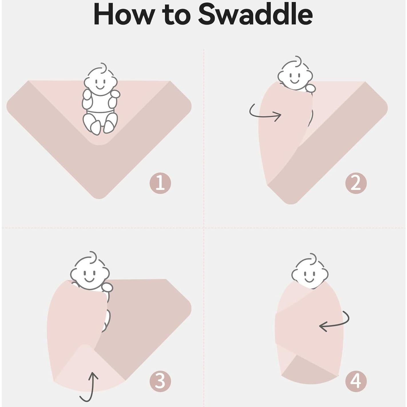 Manta de Envueltura BubblePanda Rosa 88.9x88.9 cm Suave