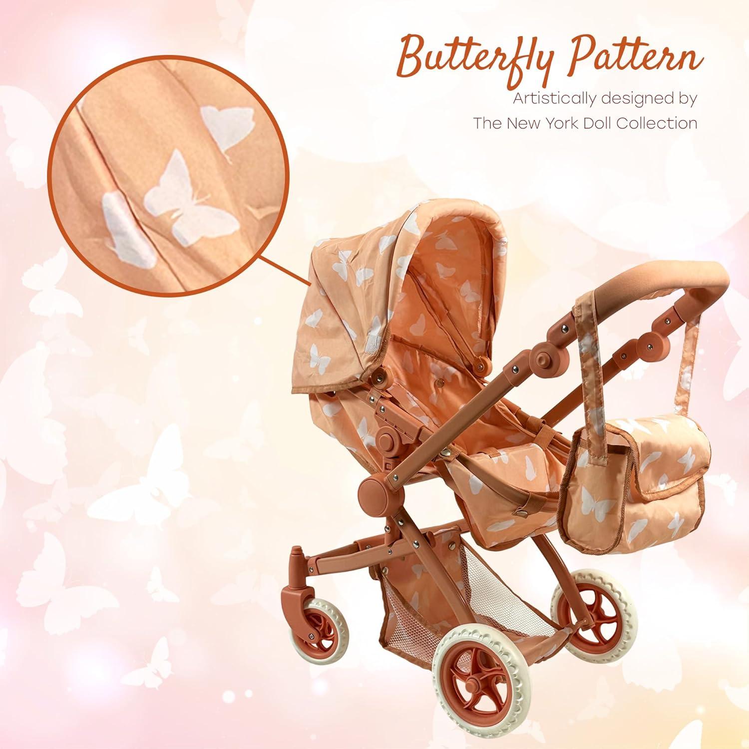 Carrito de Muñecas Convertible The New York Doll Beige 63.5cm