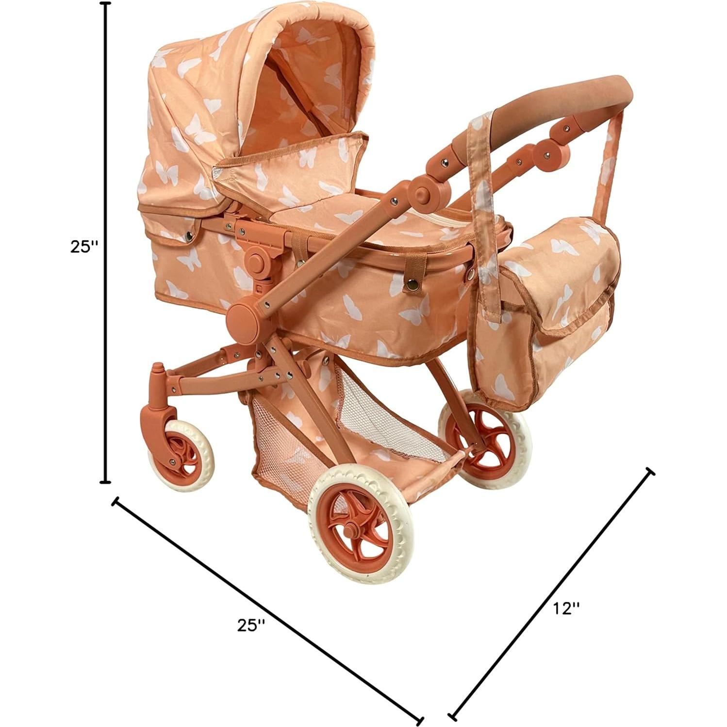 Carrito de Muñecas Convertible The New York Doll Beige 63.5cm