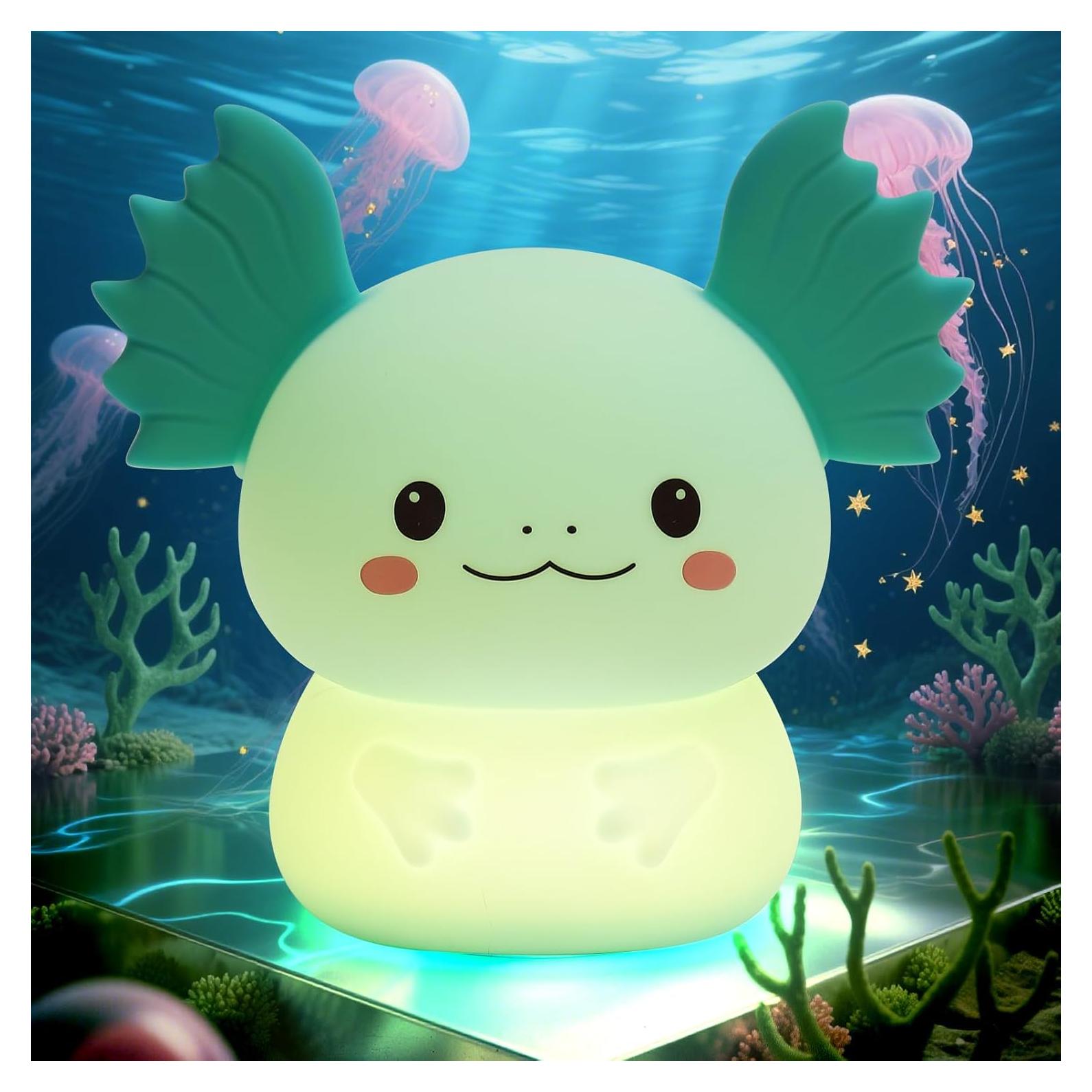 Lámpara Nocturna Axolote Ollycasa LED Recargable 11cm