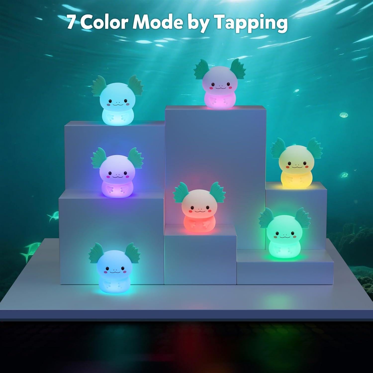 Lámpara Nocturna Axolote Ollycasa LED Recargable 11cm