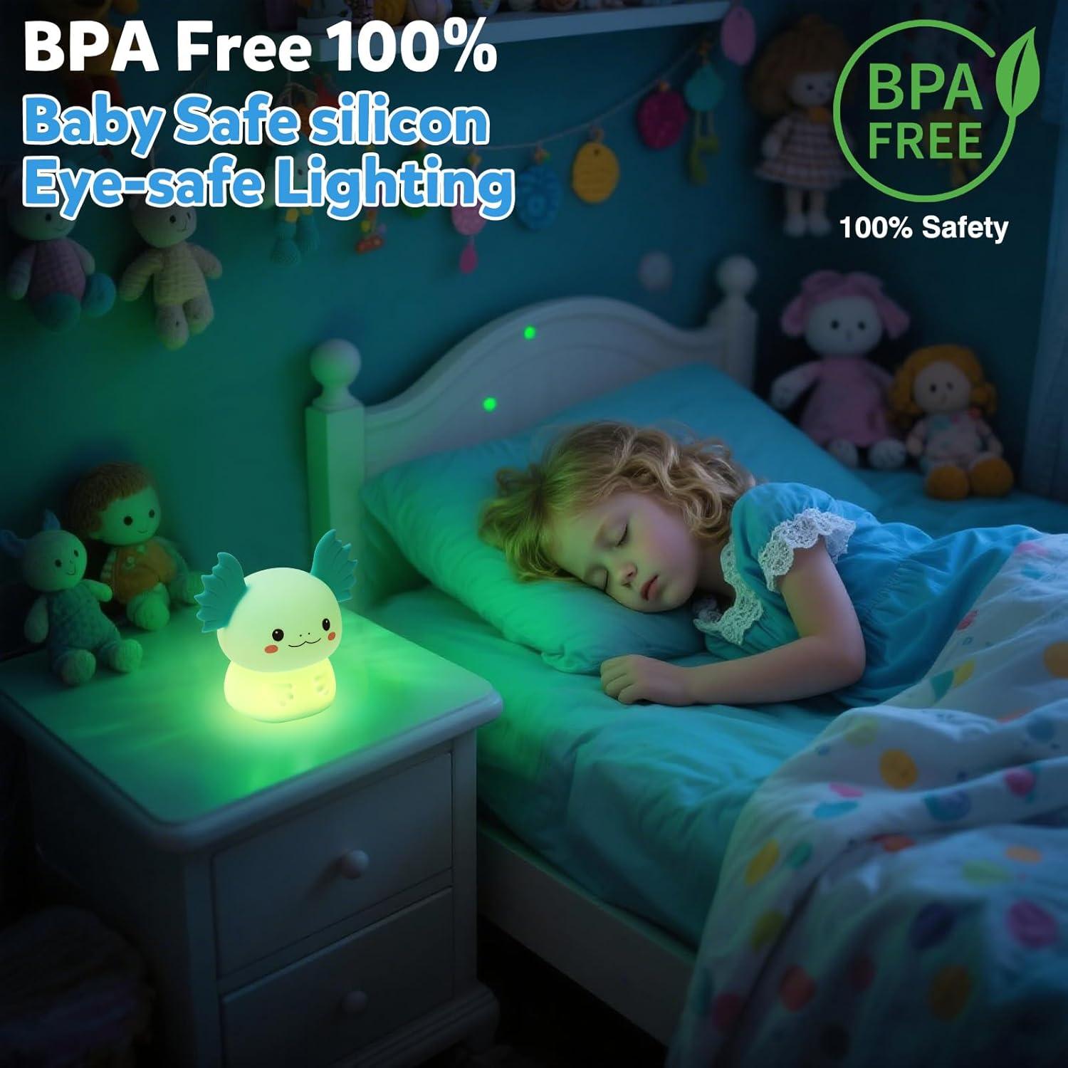 Lámpara Nocturna Axolote Ollycasa LED Recargable 11cm