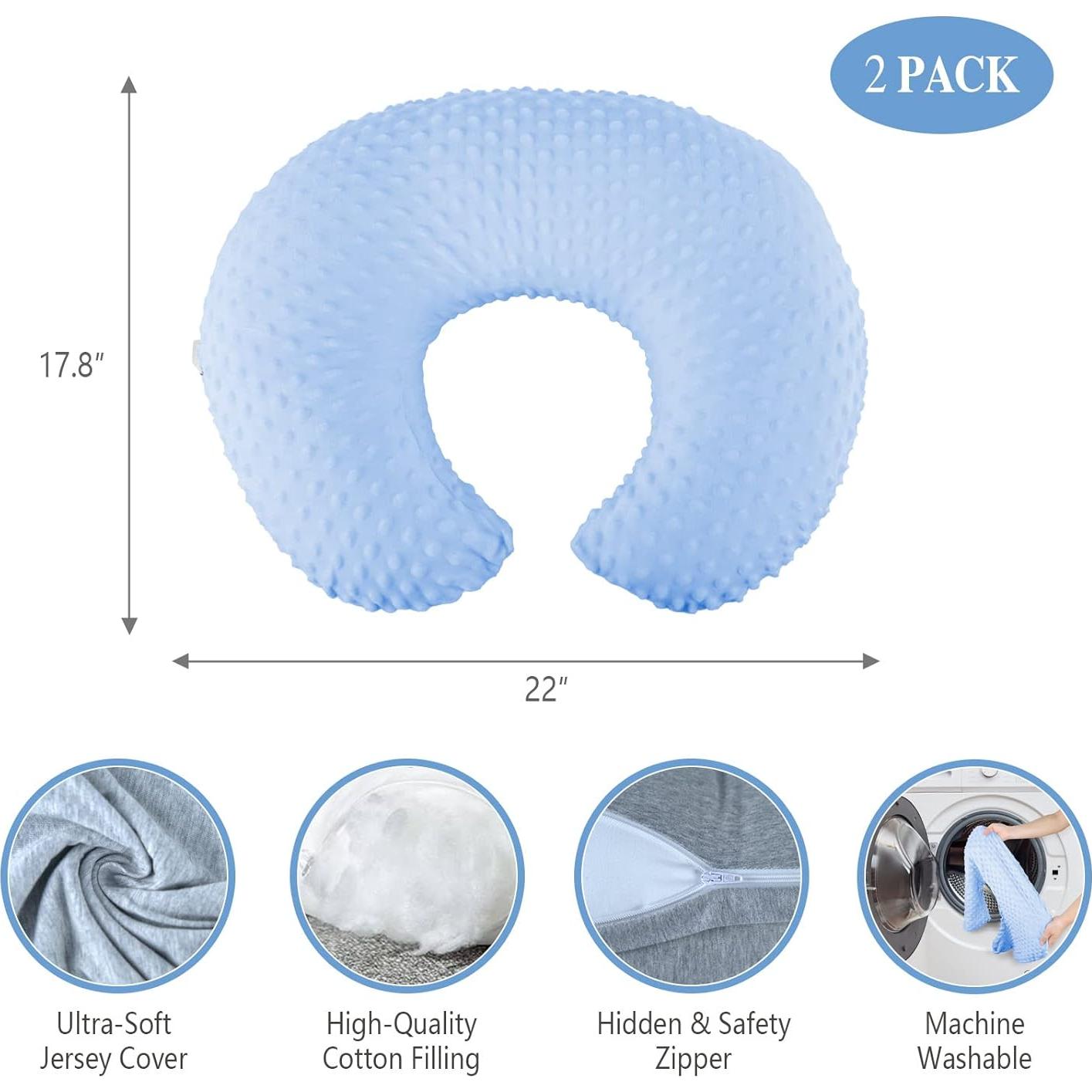 Almohada de Lactancia NiSleep Azul Ergonómica 56x45 cm