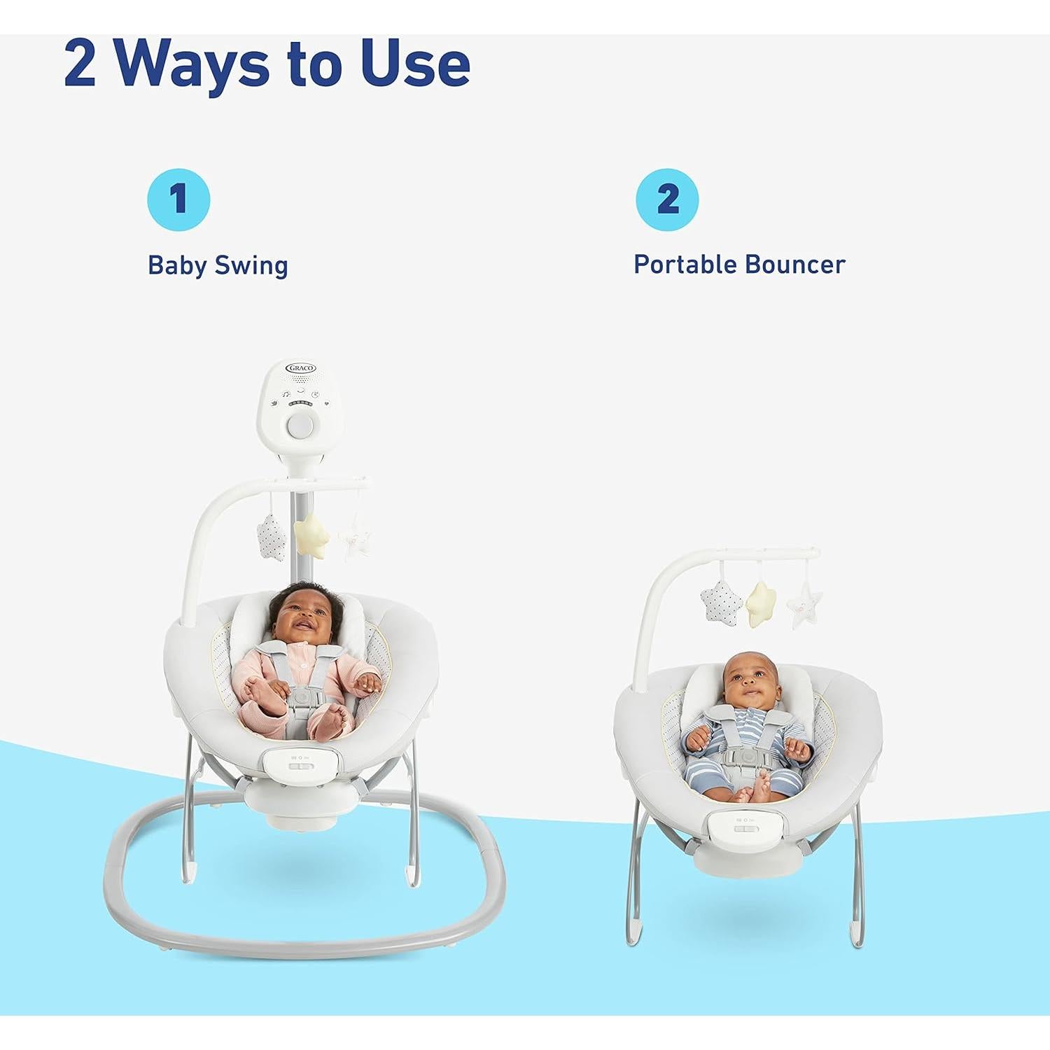 Columpio y Silla de Bebé Graco Sway2Me Watson con Música