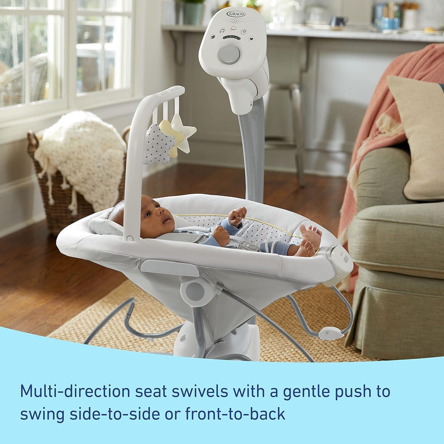 Columpio y Silla de Bebé Graco Sway2Me Watson con Música