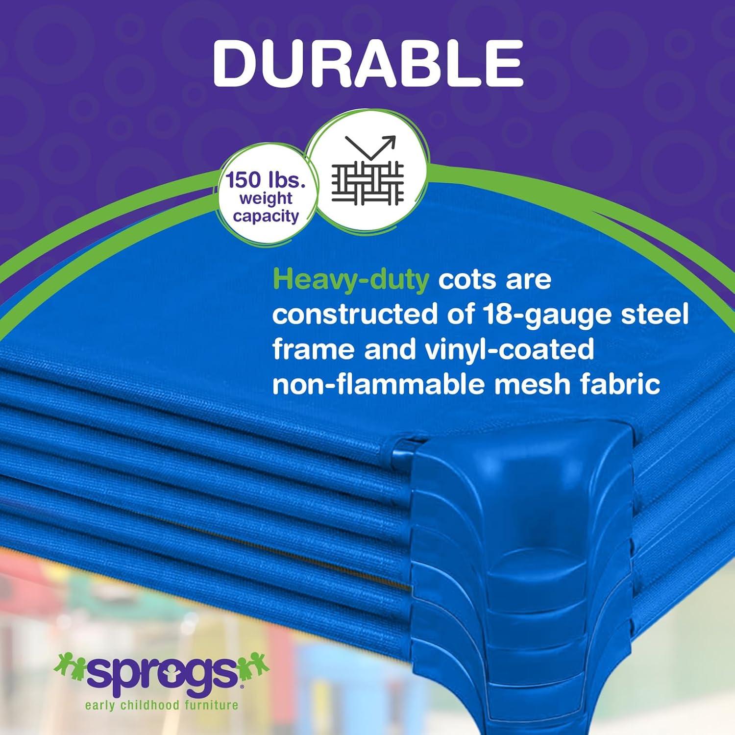 Camas apilables Sprogs para niños - Paquete de 6, Azul