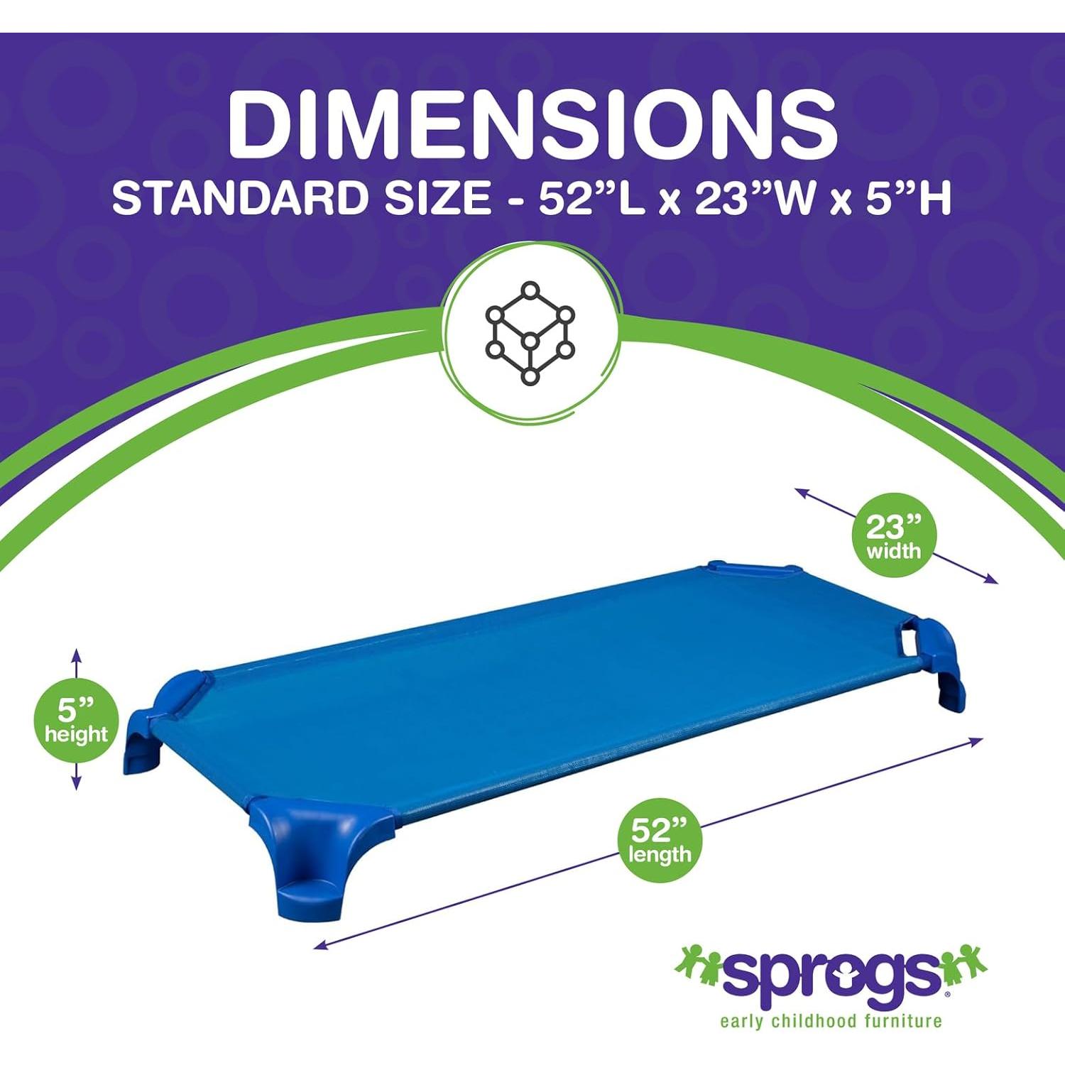 Camas apilables Sprogs para niños - Paquete de 6, Azul