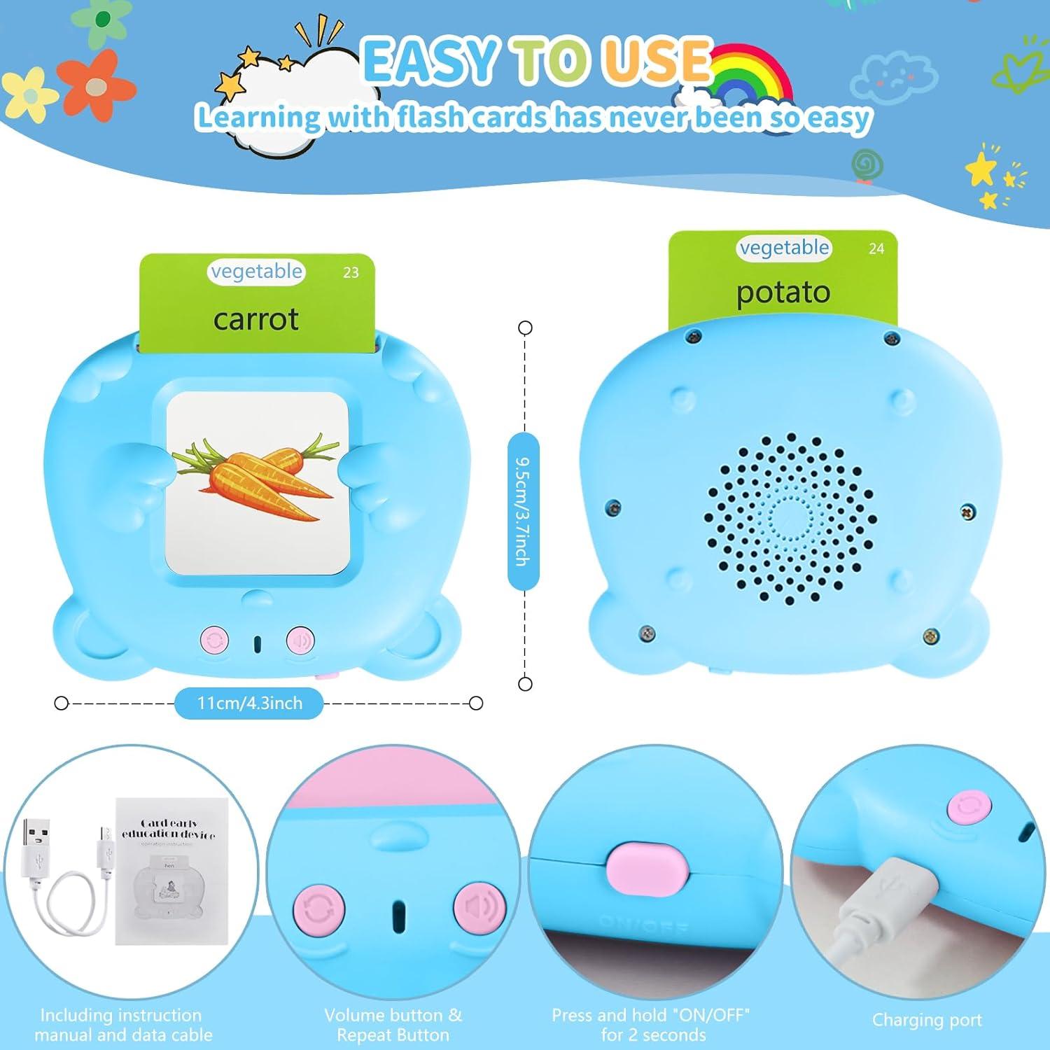 Tarjetas Flash Hablantes Hsxfl para Niños 2-5 Años - 112 Palabras