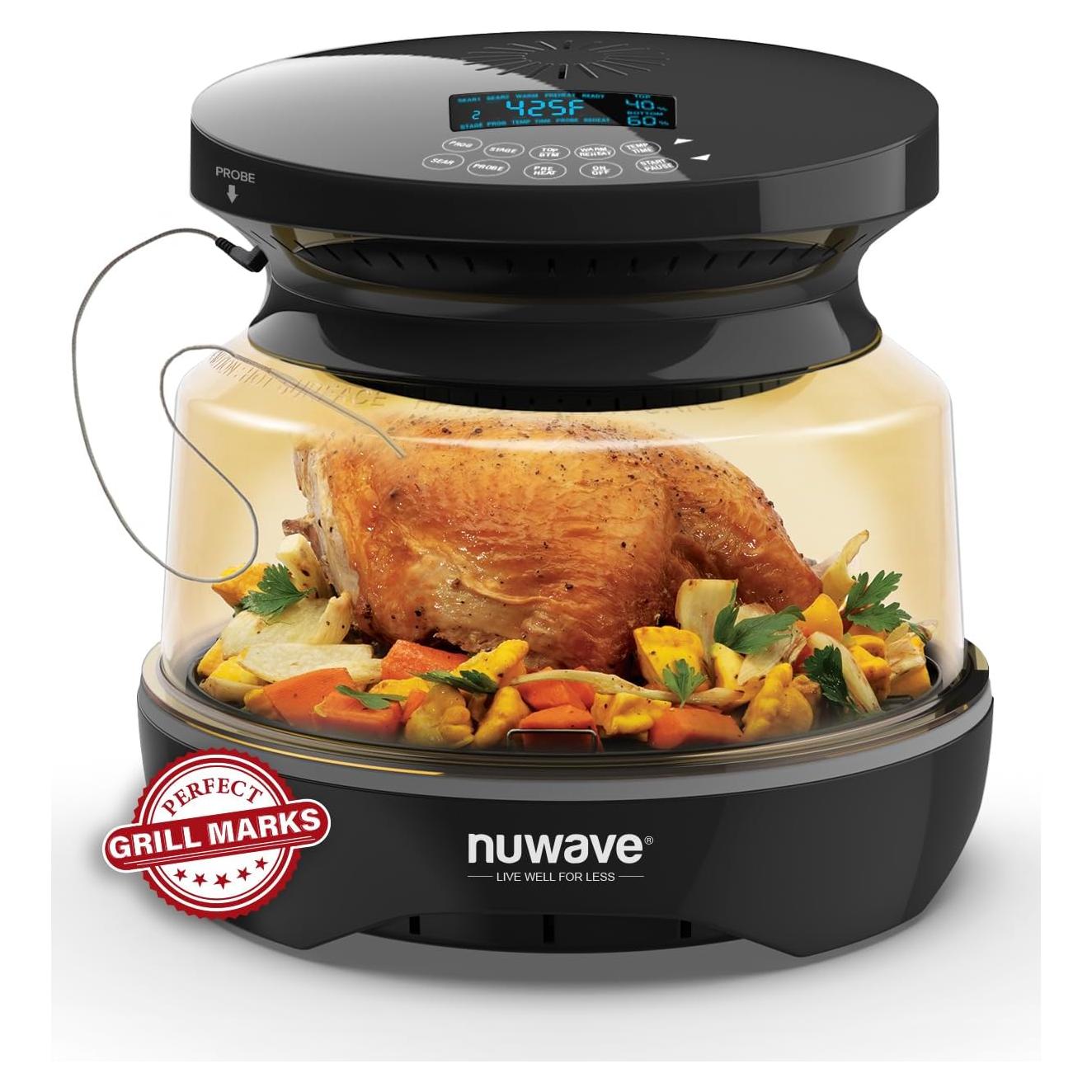 Horno de Parrilla Nuwave Primo 1500W, Termómetro Digital, 4.08kg